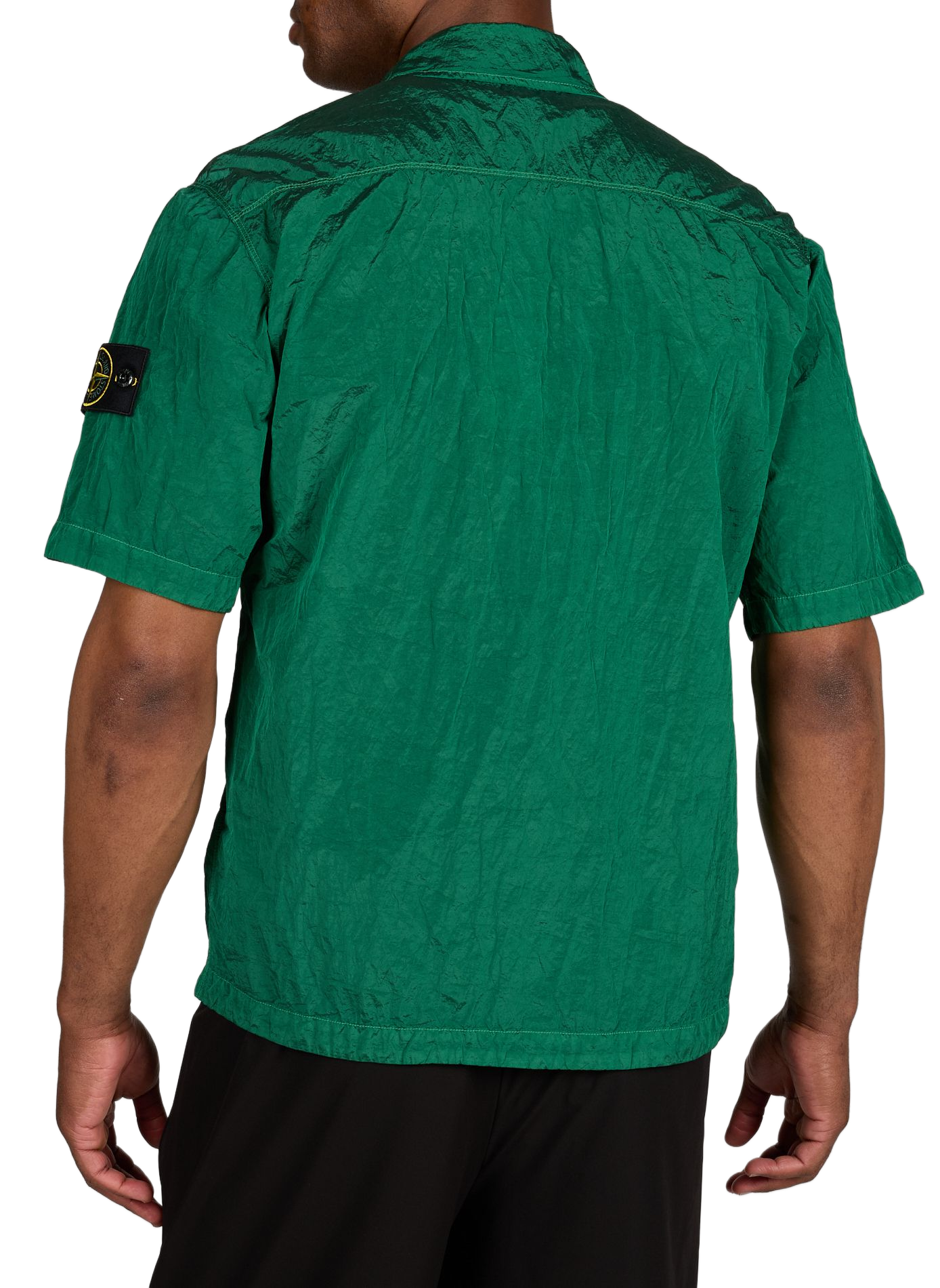 Textured Straight Shirt STONE ISLAND Green