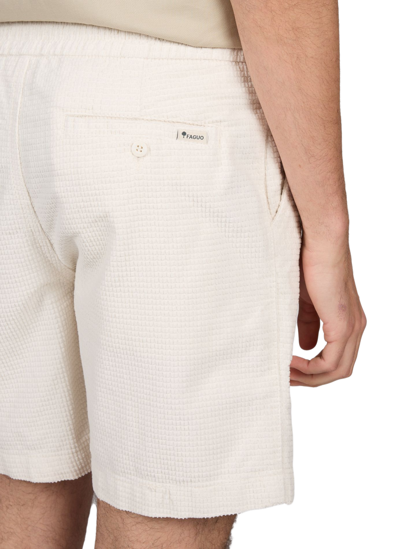 Short droit Chèvre en coton FAGUO Beige