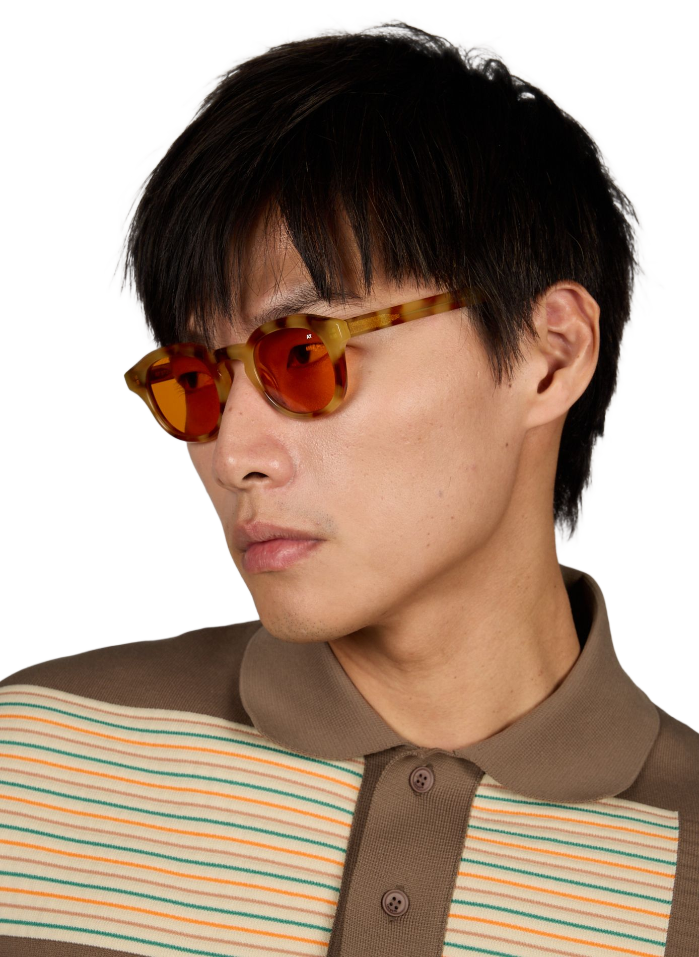 Round acetate sunglasses AY STUDIOS Yellow