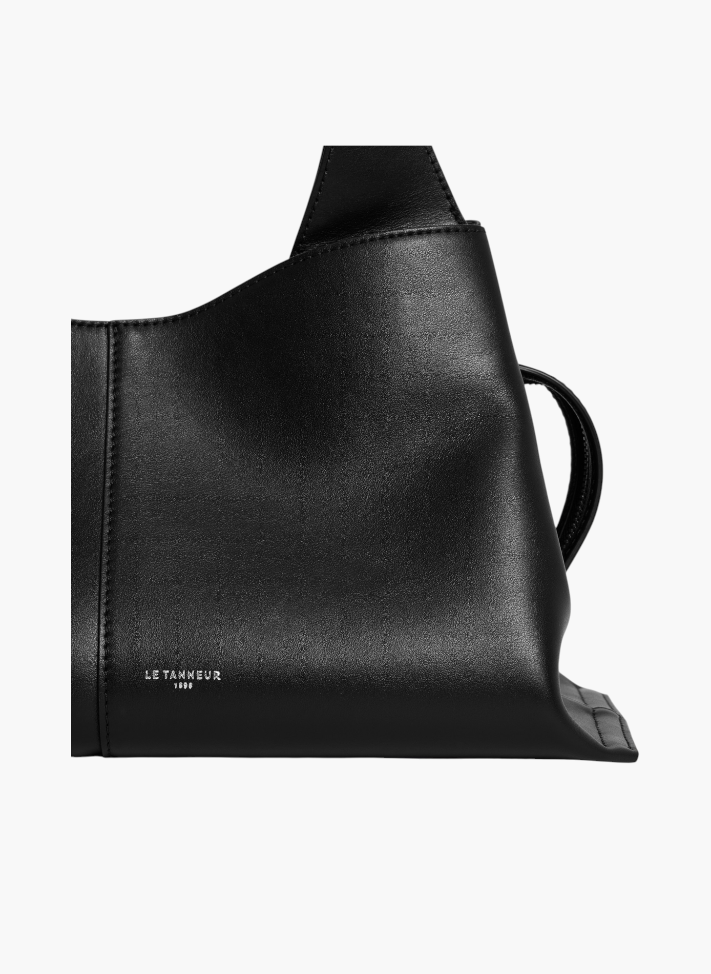 Petit sac à main félicie en cuir lisse LE TANNEUR Noir