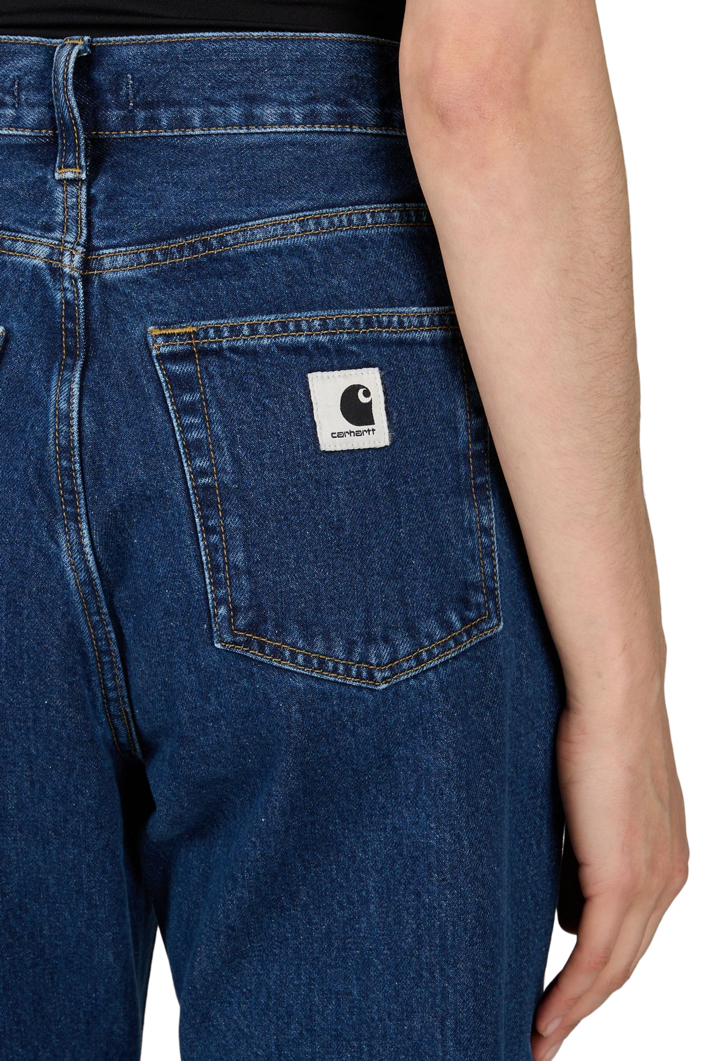 Rechte jeans van katoen. CARHARTT WIP Blauw