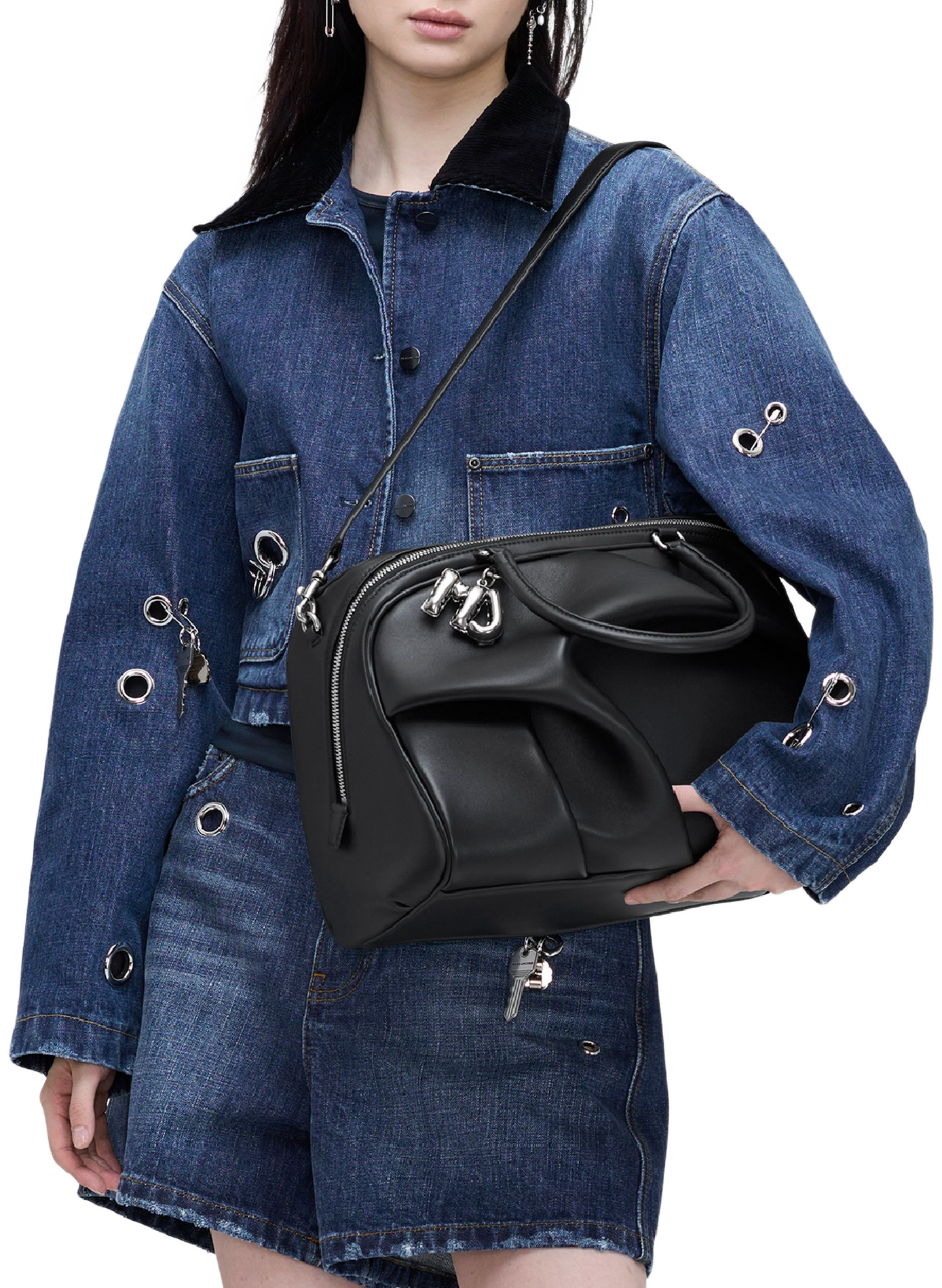 The Wave lamb leather handbag MARC JACOBS Black