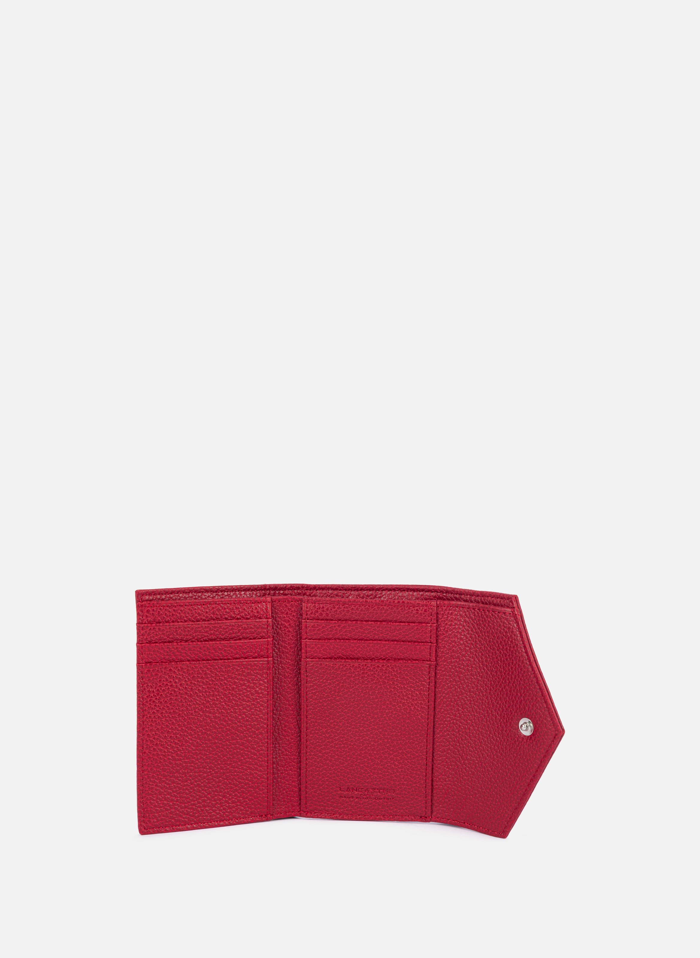 Porte-cartes - foulonné pm LANCASTER Rouge