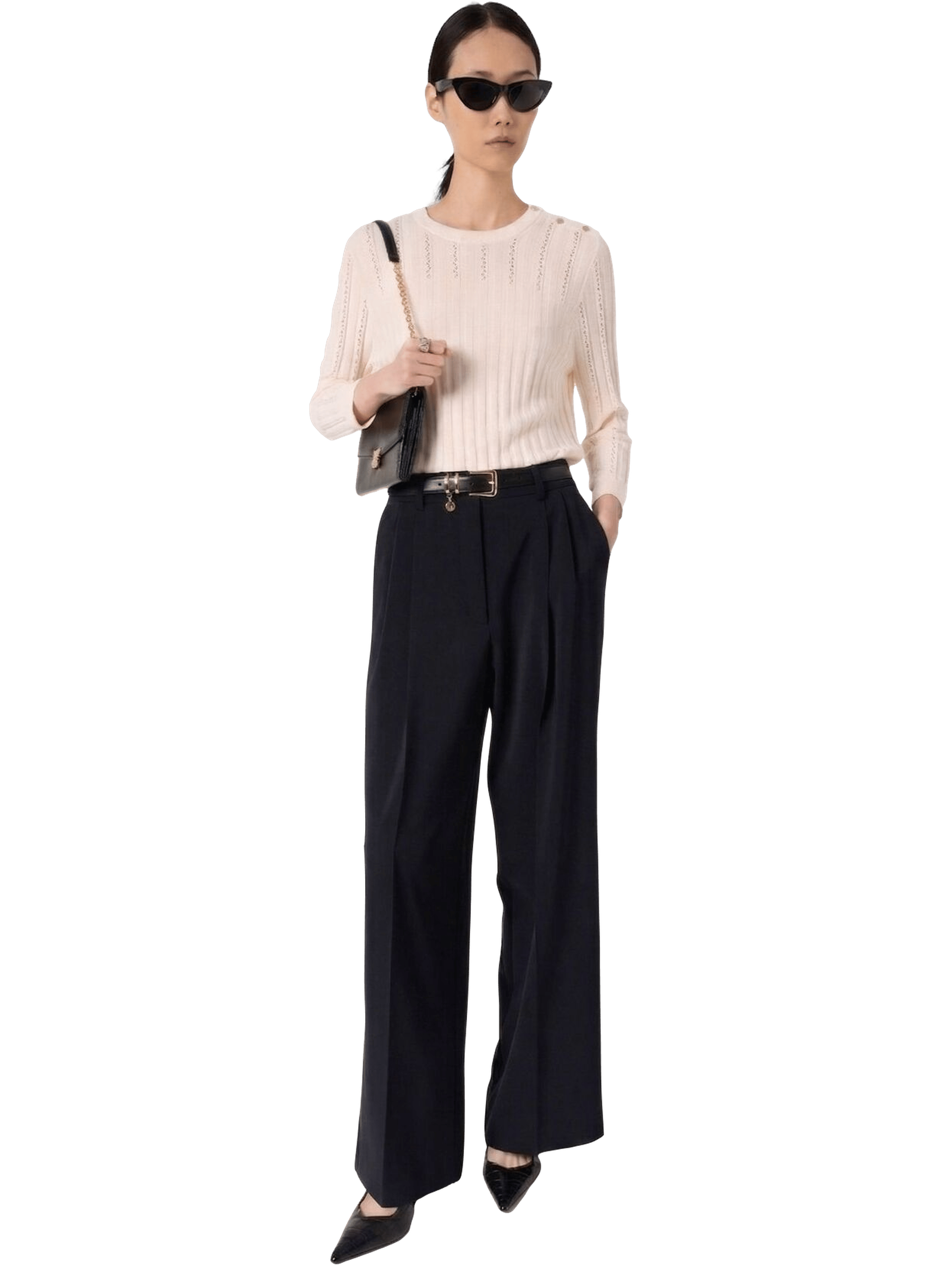 Pull ajouré à boutons dorés - lhena GERARD DAREL Beige