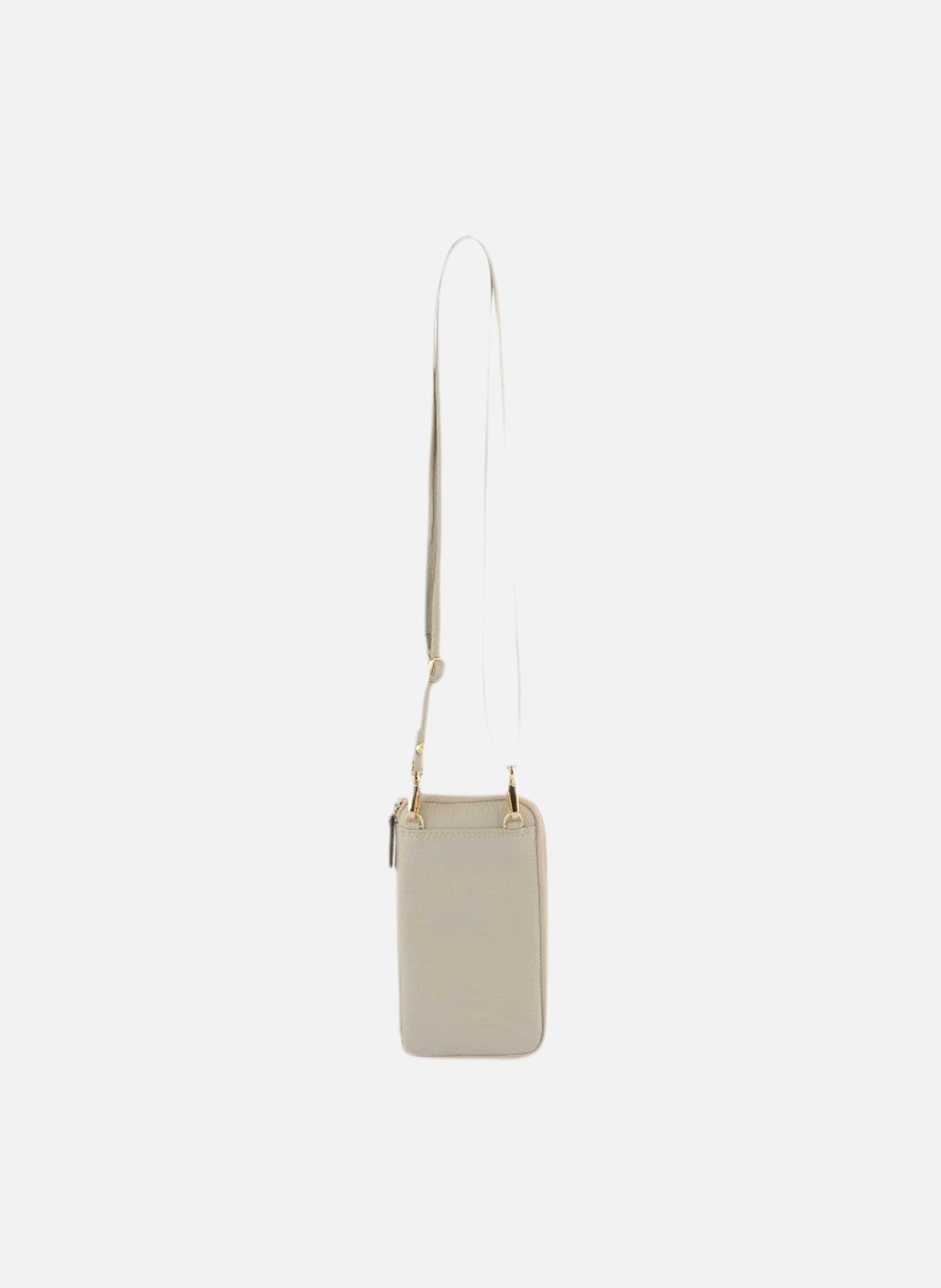 Club | etui téléphone portable en cuir de veau grainé | Beige POURCHET Femme
