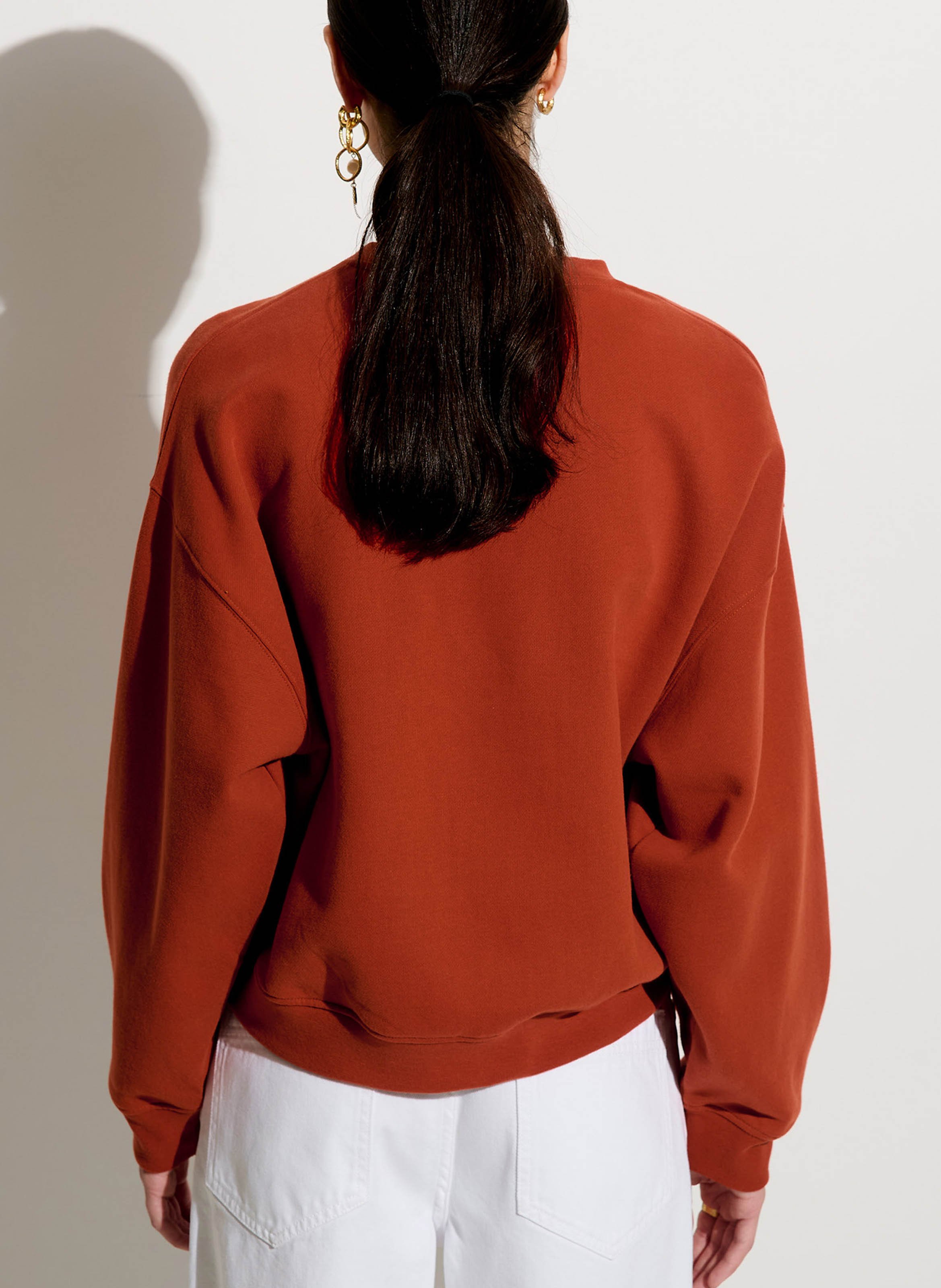 Sweat col rond en coton inea SESSUN Rouge