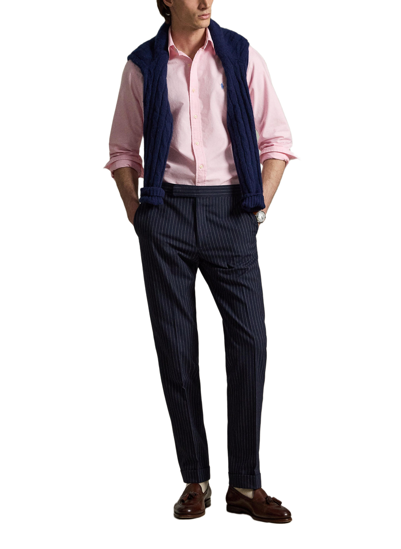 Chemise à manches longues en coton  | Rose POLO RALPH LAUREN Homme