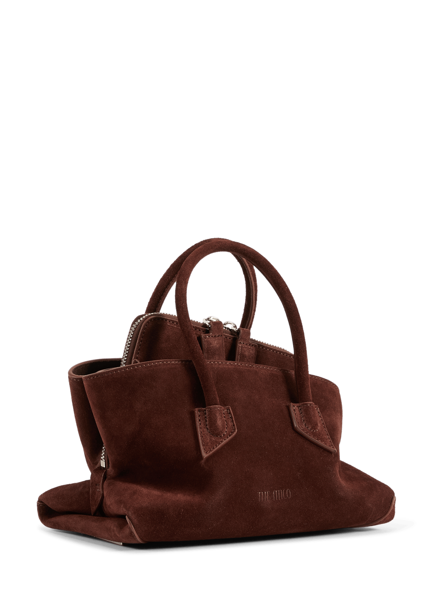 Handbag La Passegiata mini in suede leather THE ATTICO Brown