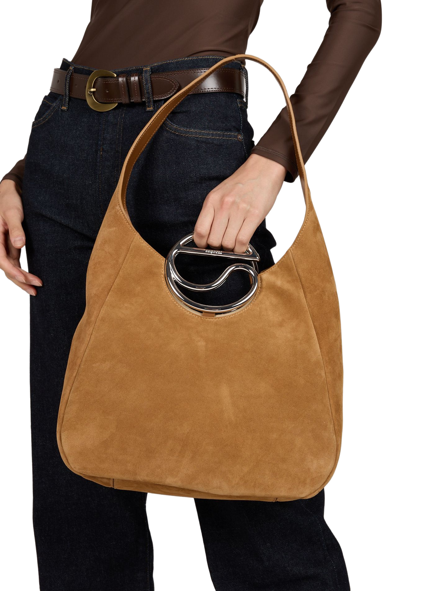 Leather shoulder bag COPERNI Beige