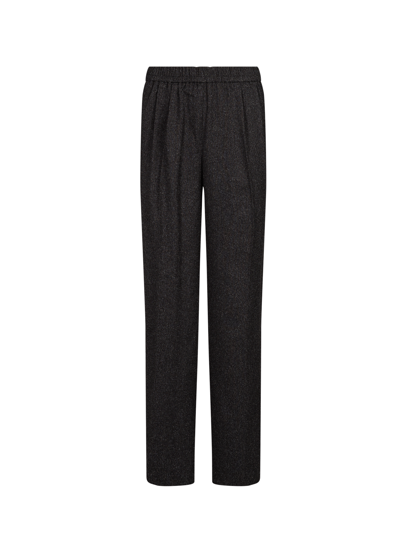 Wijde broek met hoge taille OBJECT Zwart