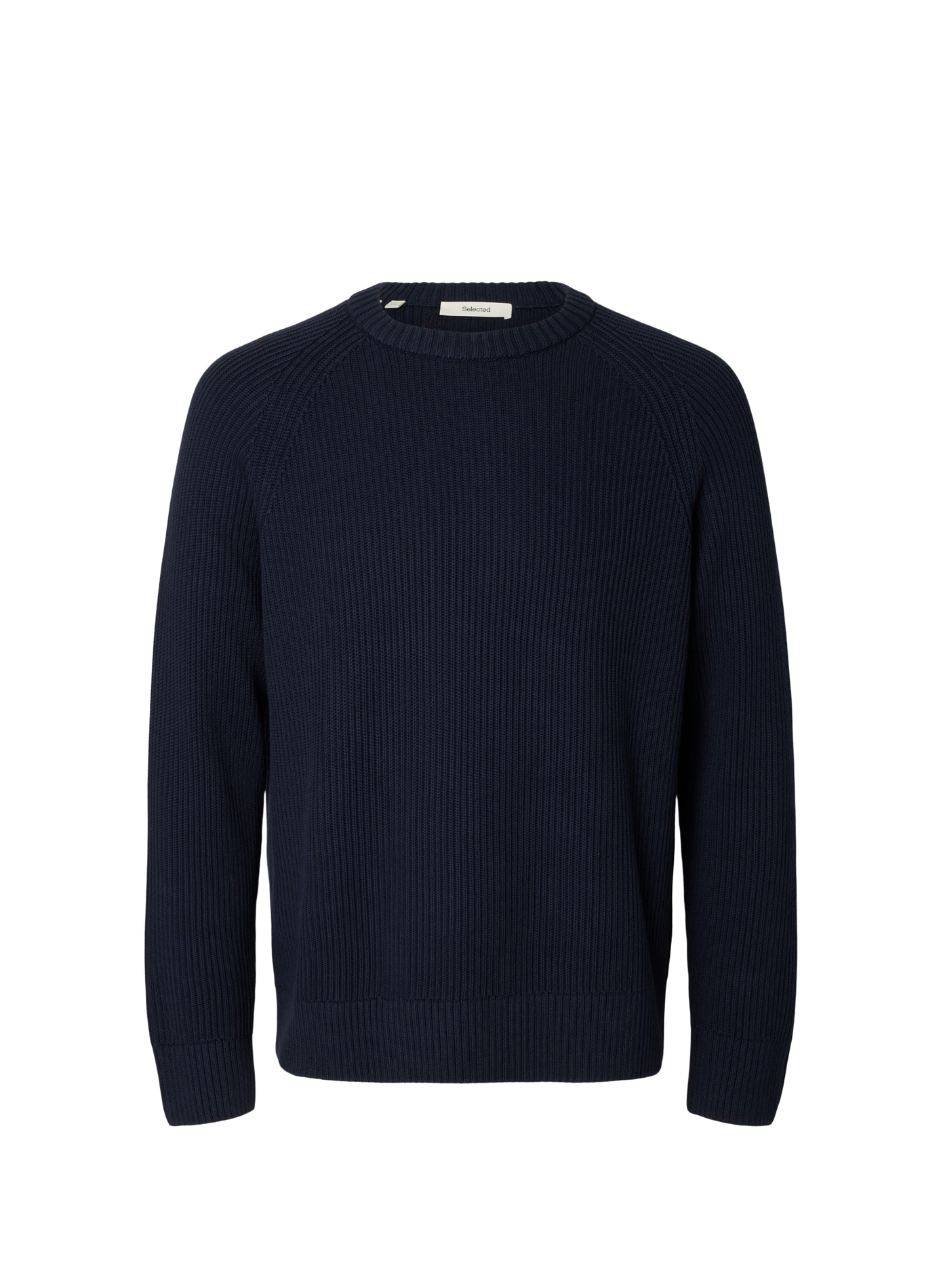 Rechte katoenen trui met geribbelde structuur  Navy blazer