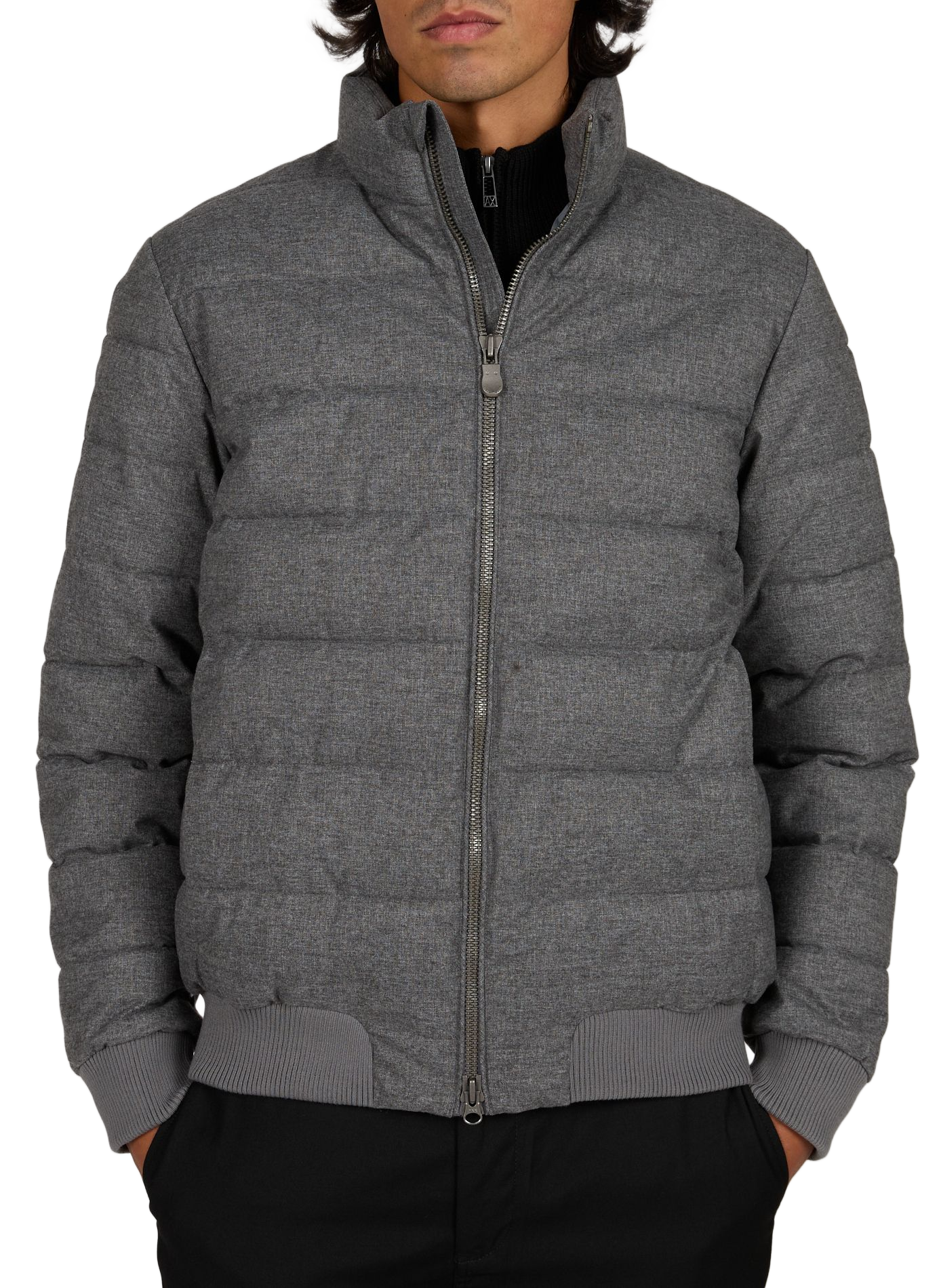 Padded puffer jacket with high collar SAVE THE DUCK Grey