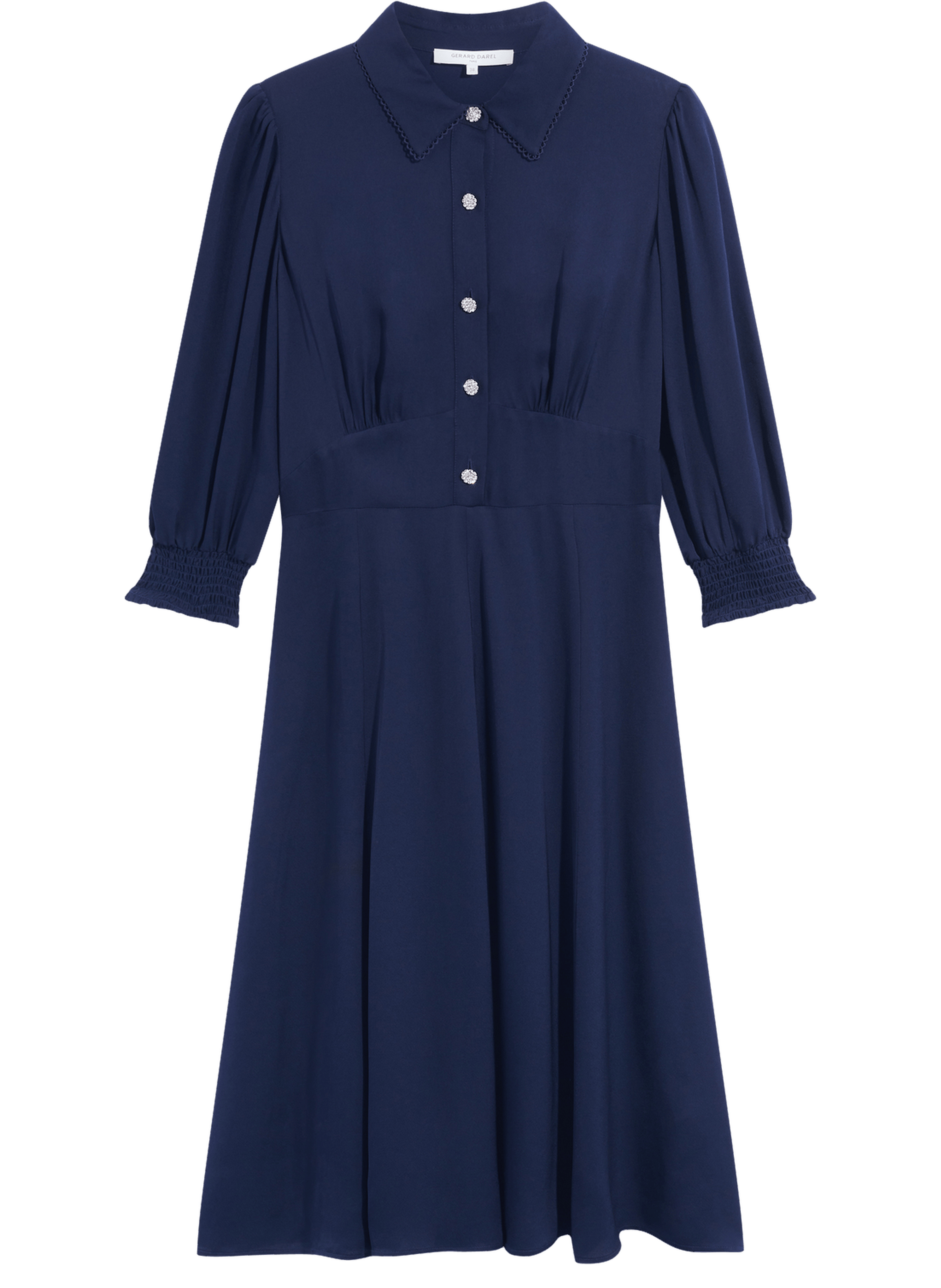 Robe cintrée à boutons en strass - ciel GERARD DAREL Bleu
