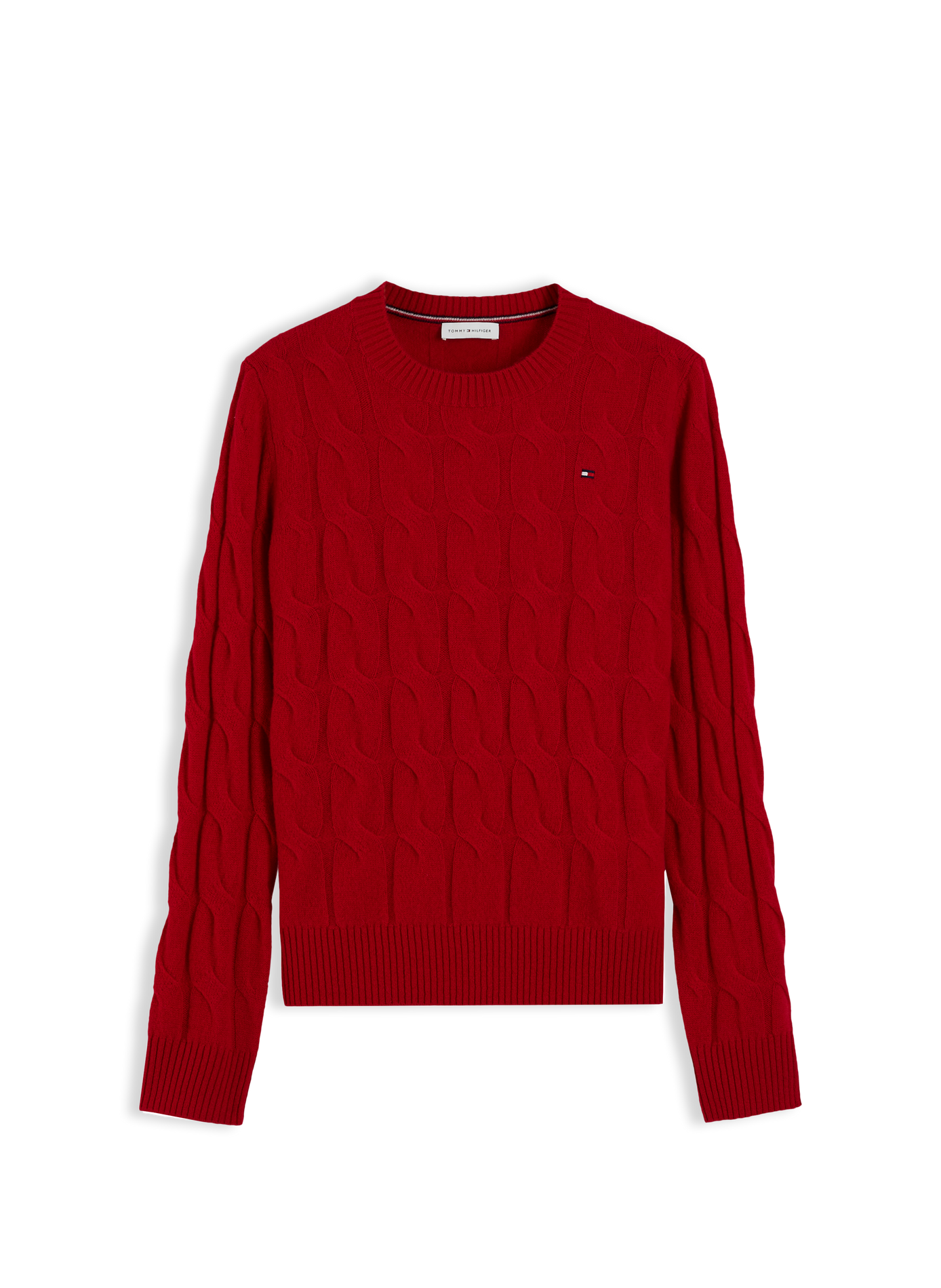 Gestrickter Wollpullover TOMMY HILFIGER Rot