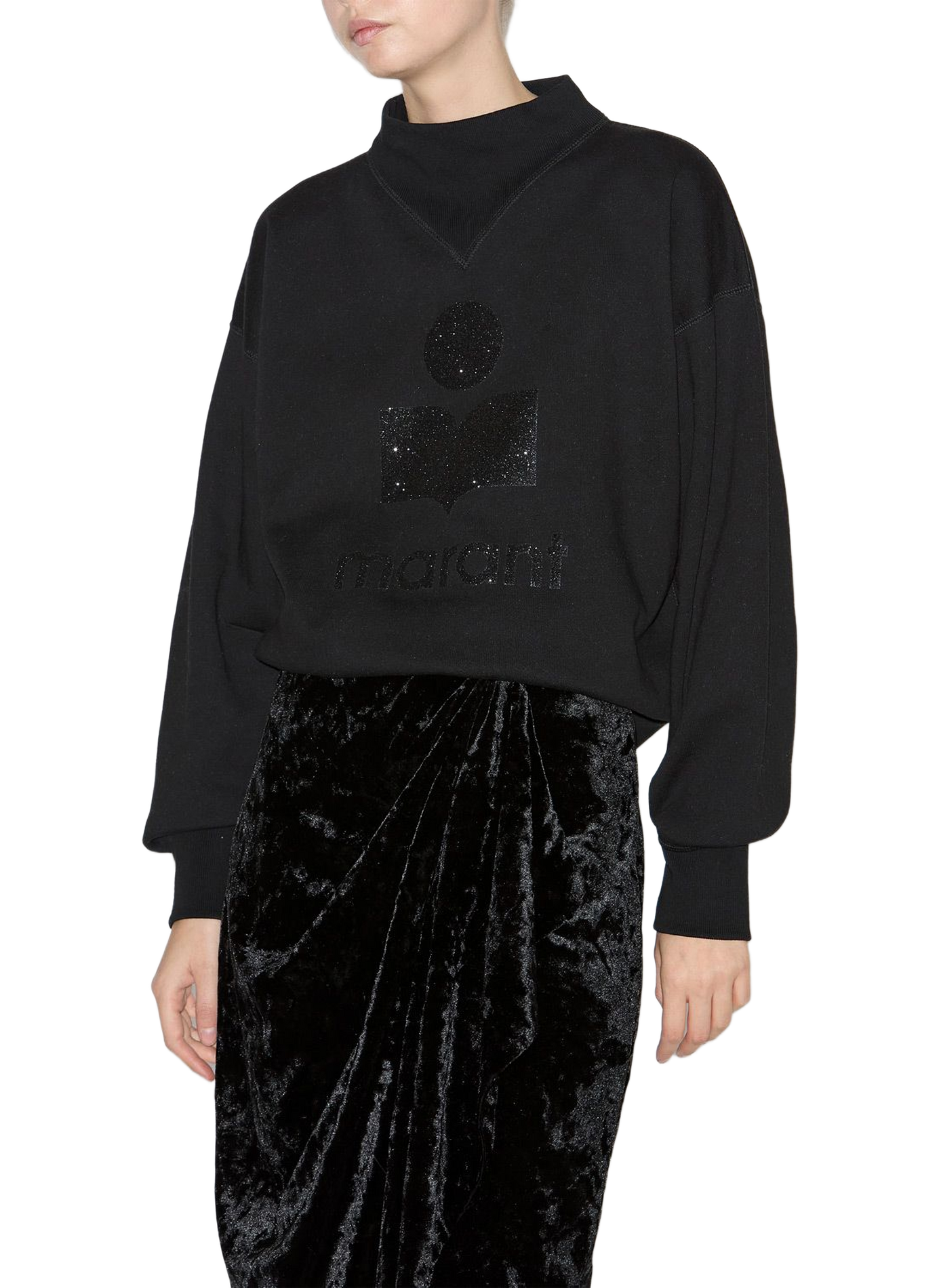 Sweatshirt imprimé Moby en coton mélangé ISABEL MARANT Noir