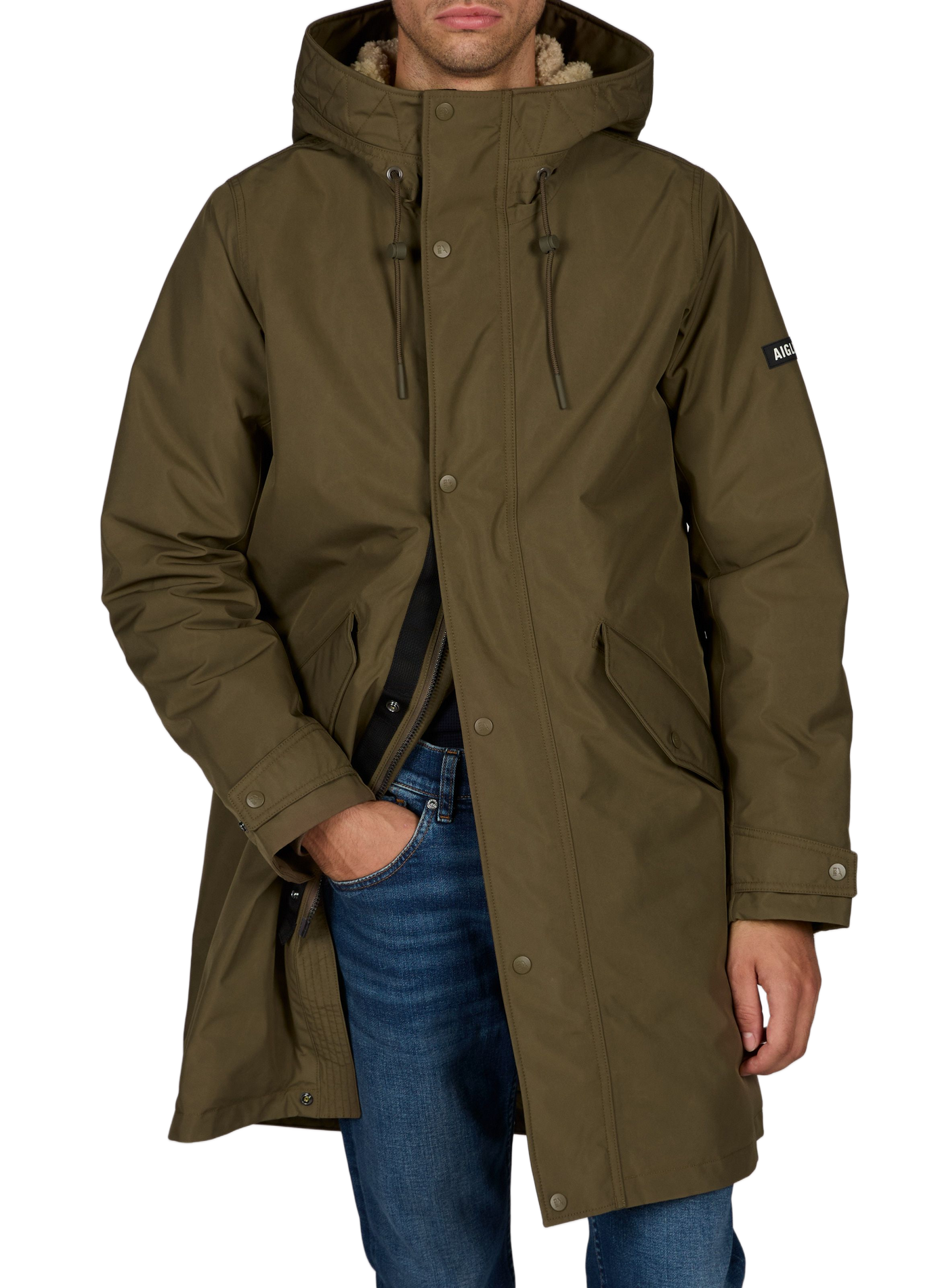 Quilted Gore-tex Fishtail Parka AIGLE Brown