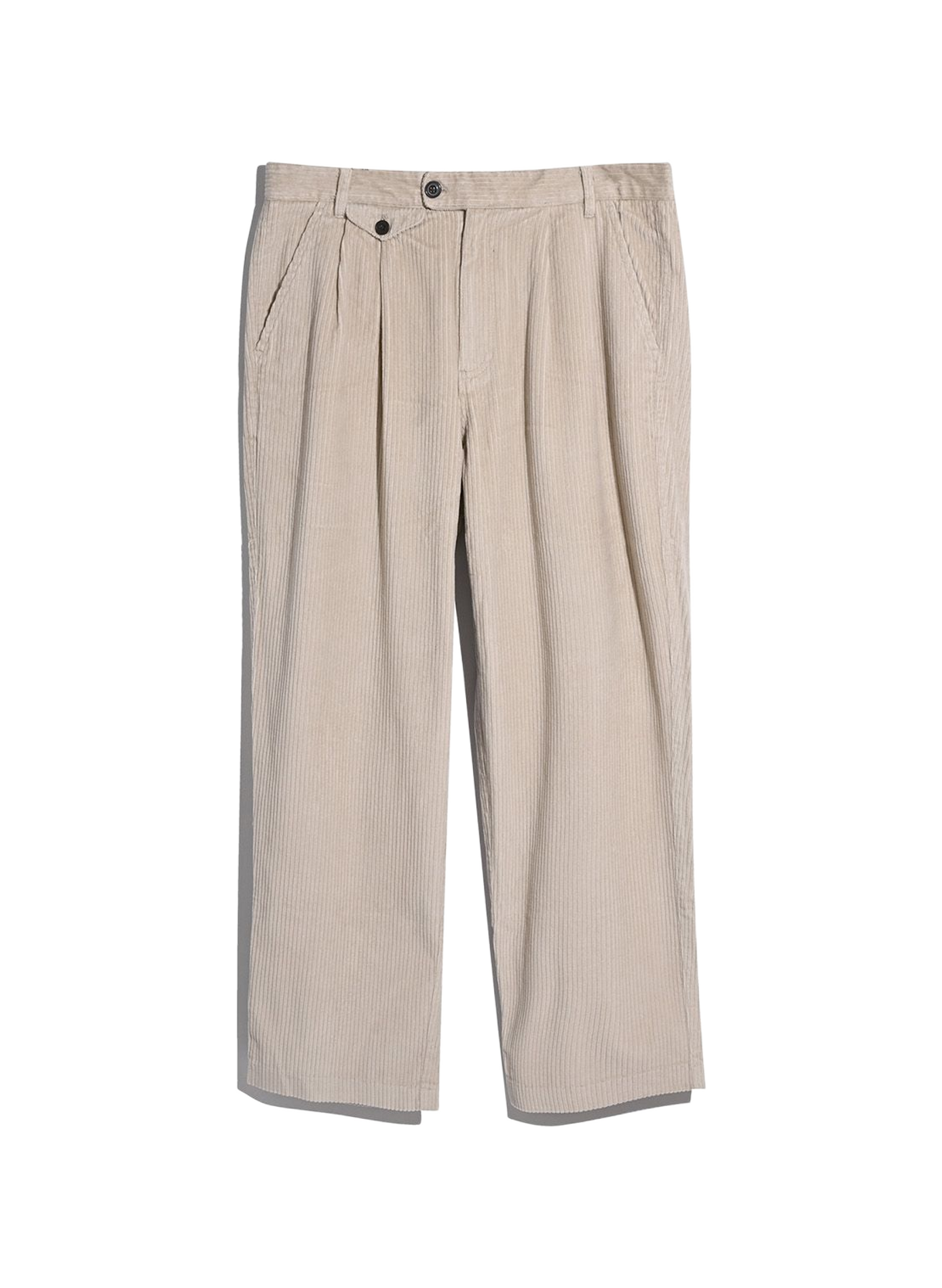 Straight corduroy cotton trousers FARAH Beige