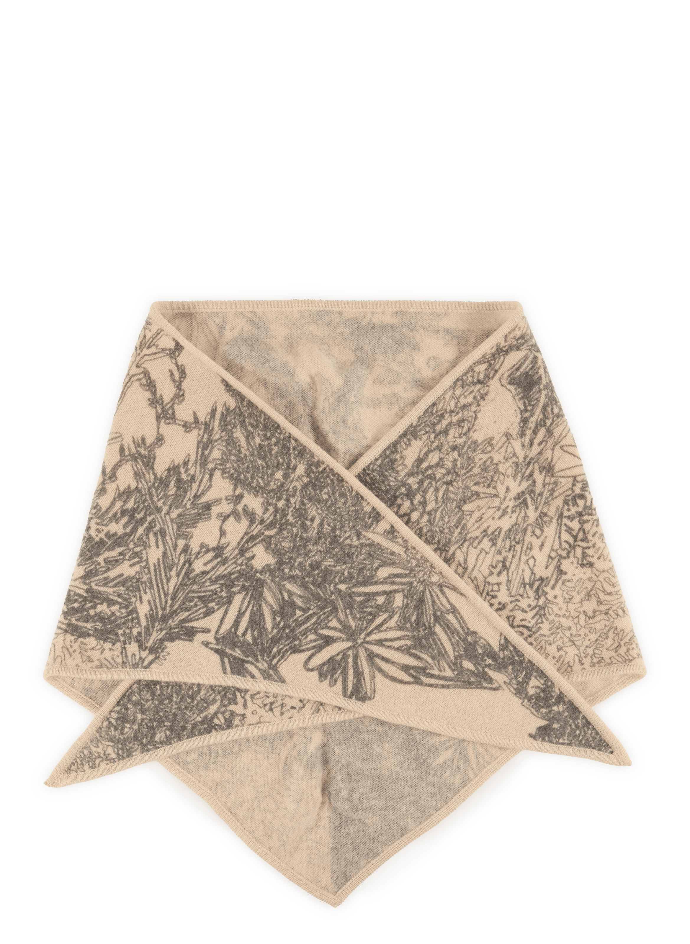 Paisley-print triangle scarf PETRUSSE Beige