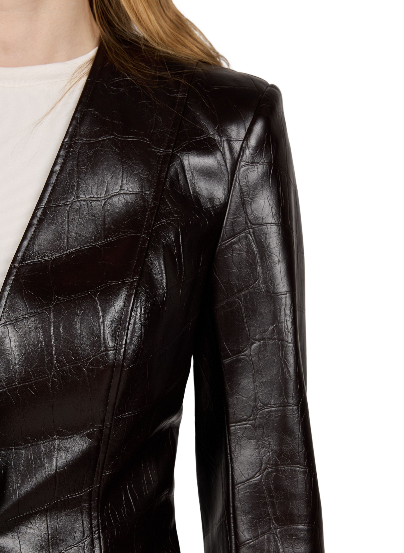 Alessandria straight-cut jacquard jacket GUESS Brown