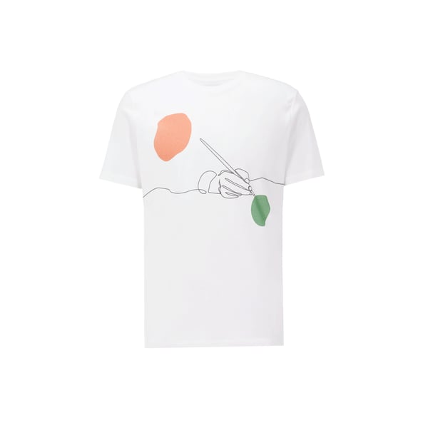 T-shirt col rond en coton organique