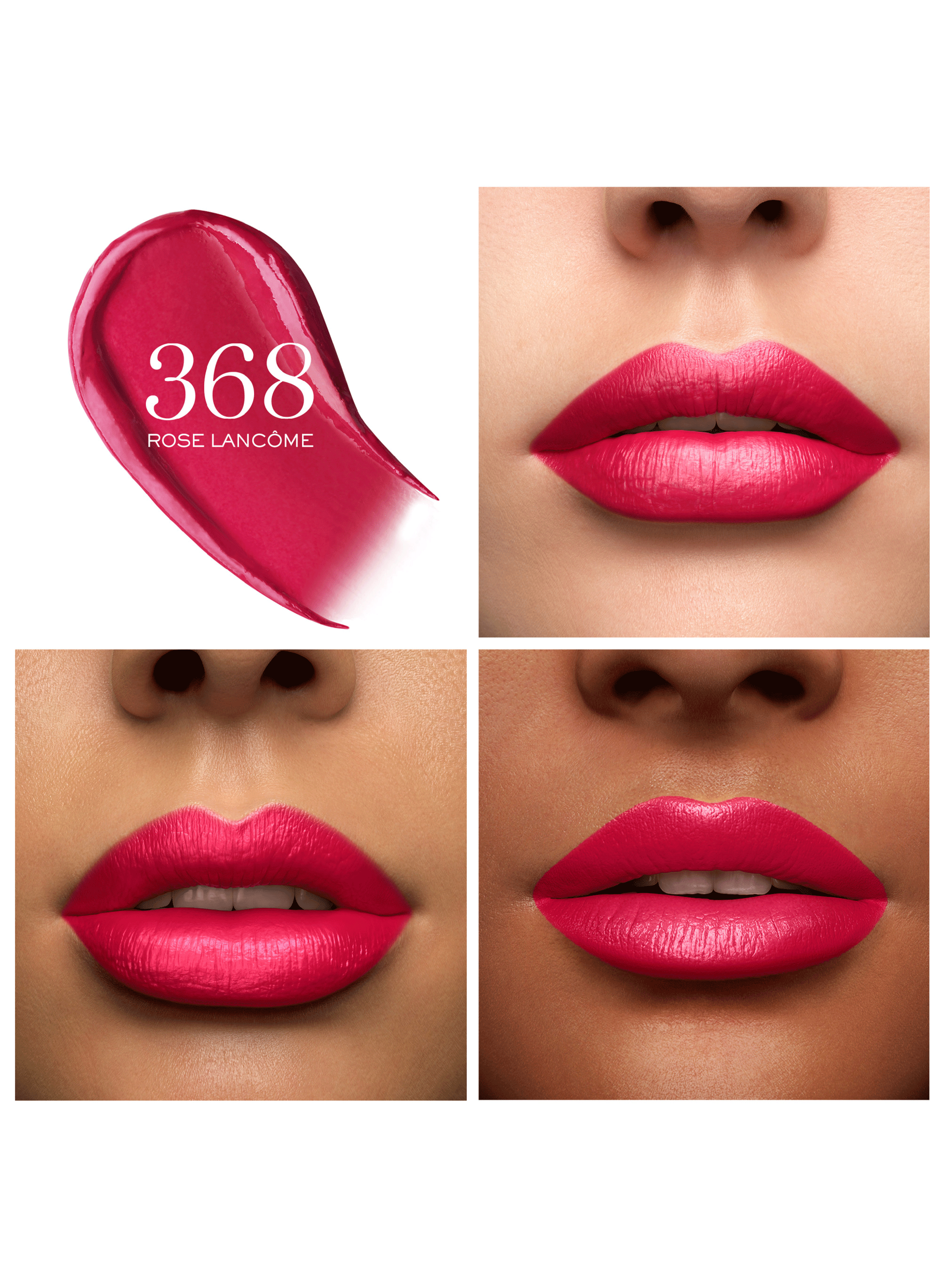 L?Absolu Rouge satin lipstick with long-lasting moisture and comfort LANCÔME 368 rose lancôme