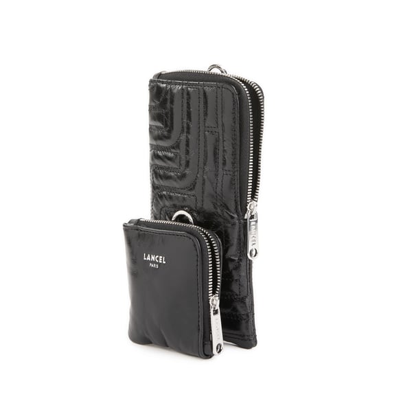 Pochette pour téléphone et écouteurs en cuir