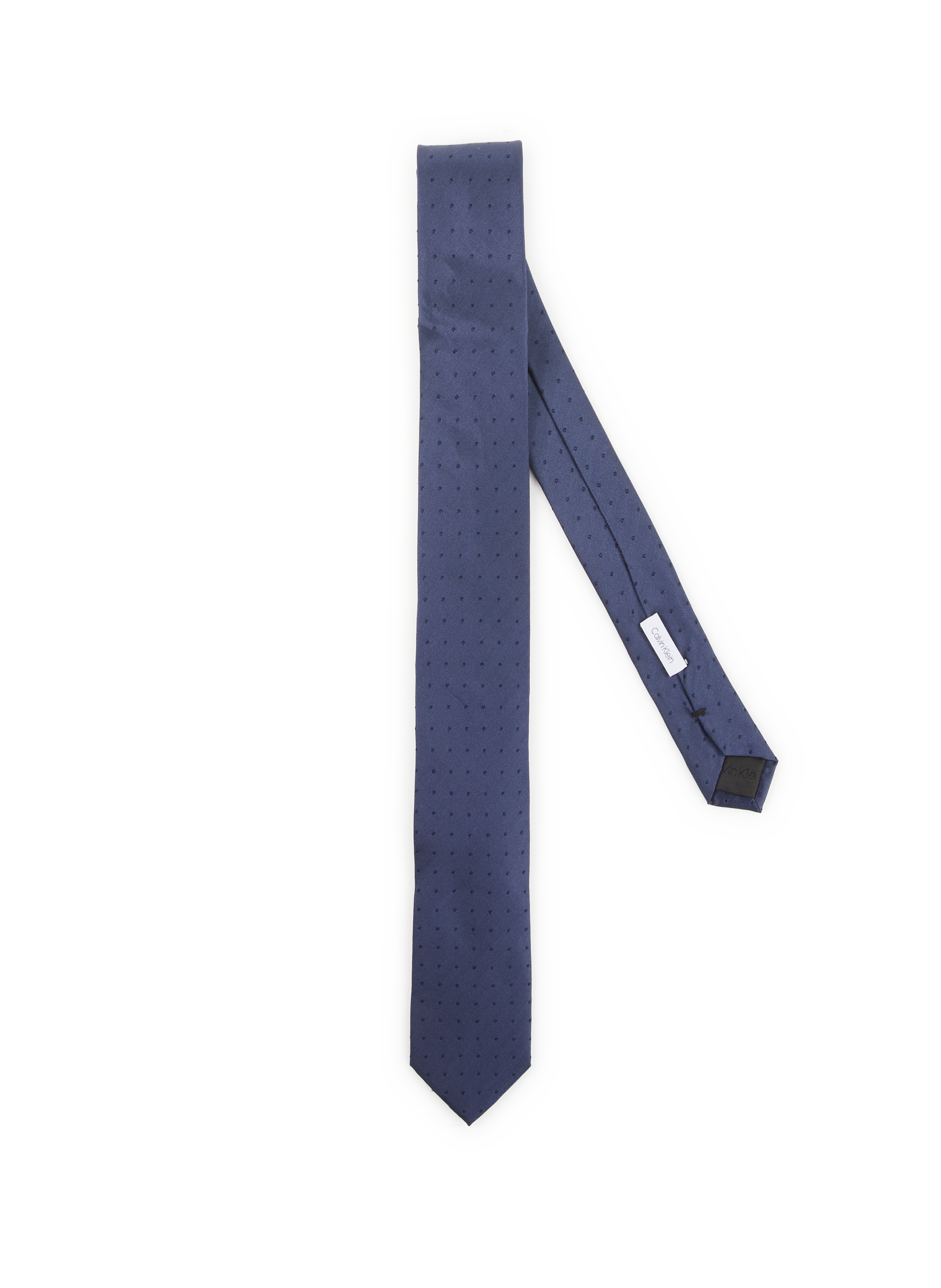 CALVIN KLEIN Silk polka dot tie Blue