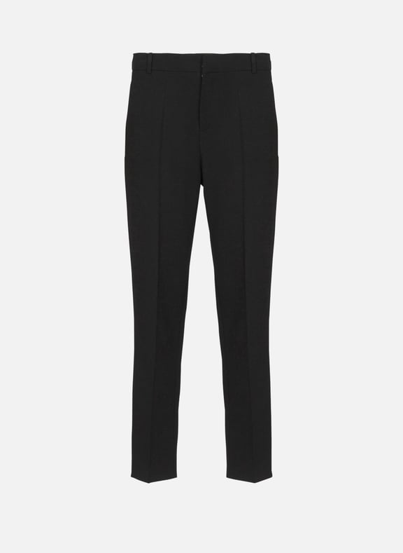 Pantalon en laine double crêpe Noir by BALMAIN BALMAIN Pantalon en laine double crêpe Noir