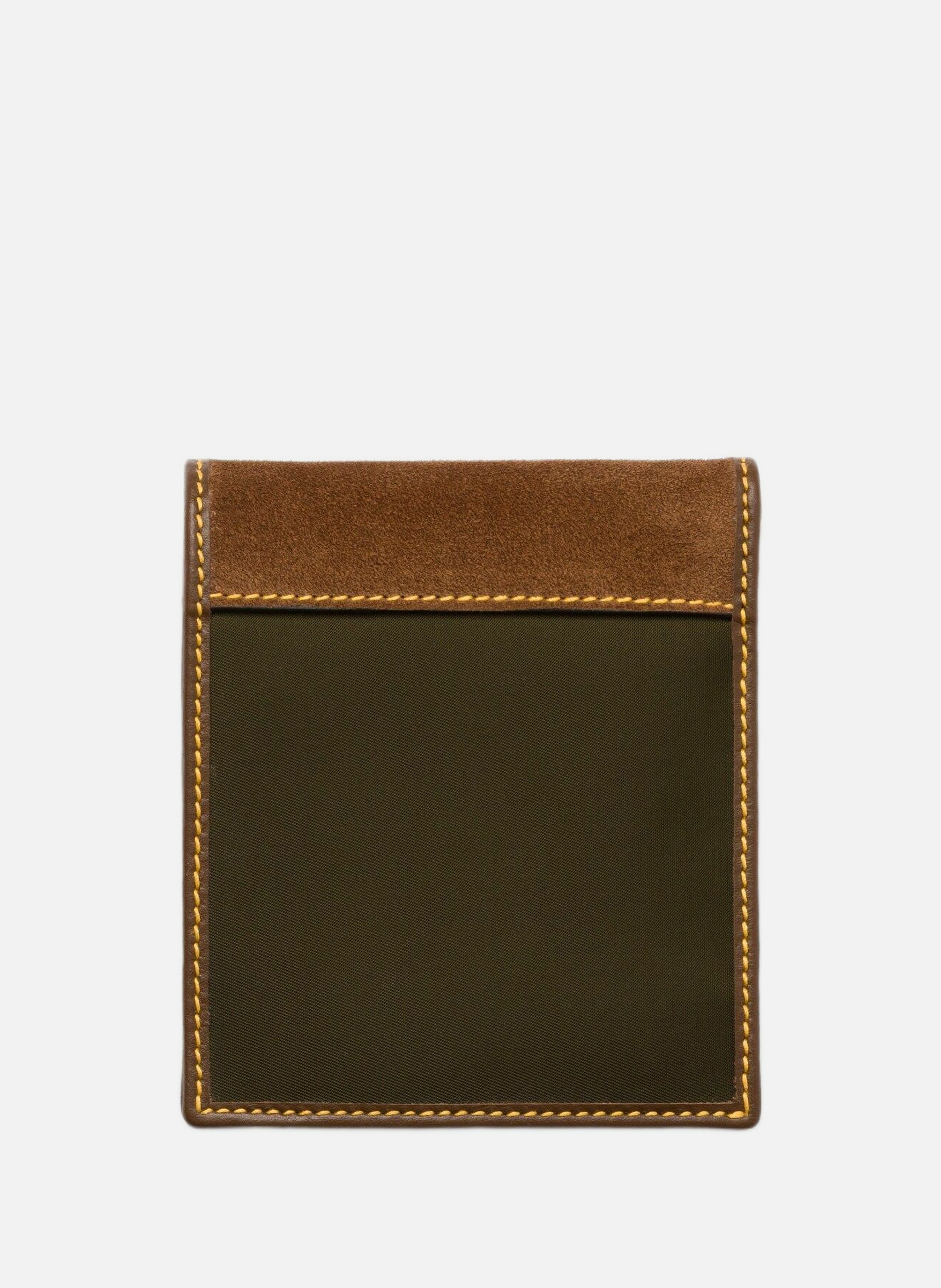 Portefeuille en re-nylon et cuir PRADA Vert