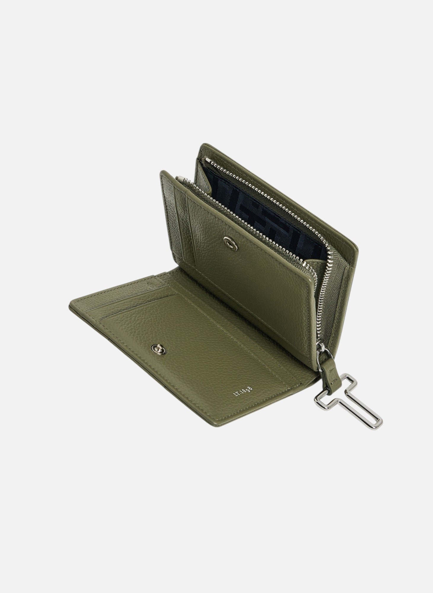 Petit portefeuille juliette en cuir grainé LE TANNEUR Vert