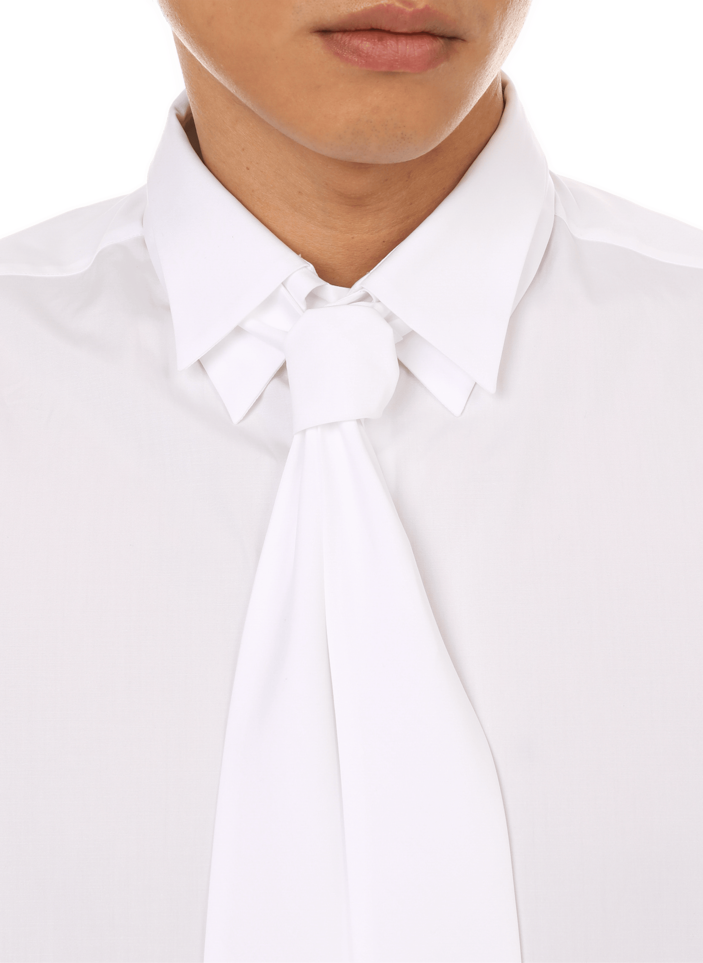Plain cotton shirt PRADA White