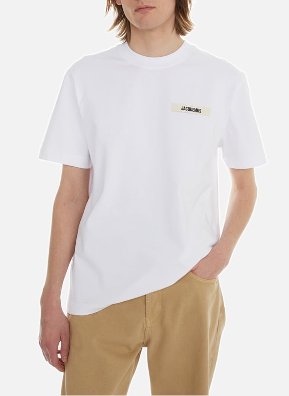 Grosgrain logo T-shirt White by JACQUEMUS JACQUEMUS Grosgrain logo T-shirt White