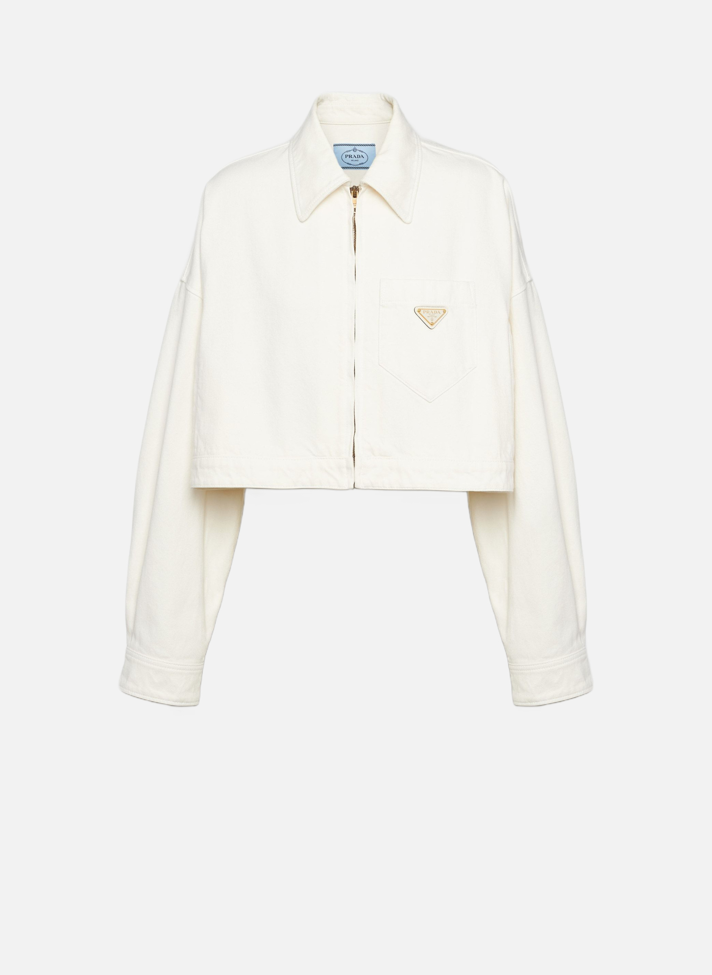 Blouson en denim PRADA Blanc