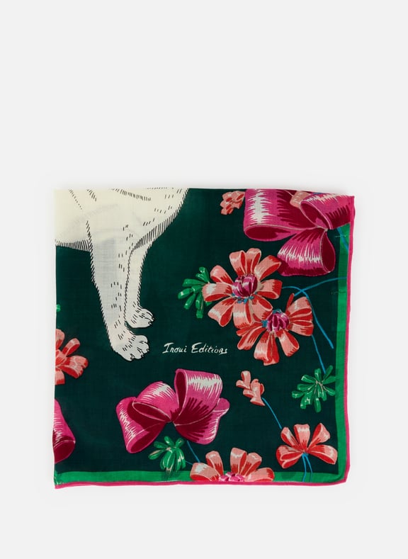 Foulard imprimé floral en laine INOUITOOSH Foulard imprimé floral en laine INOUITOOSH