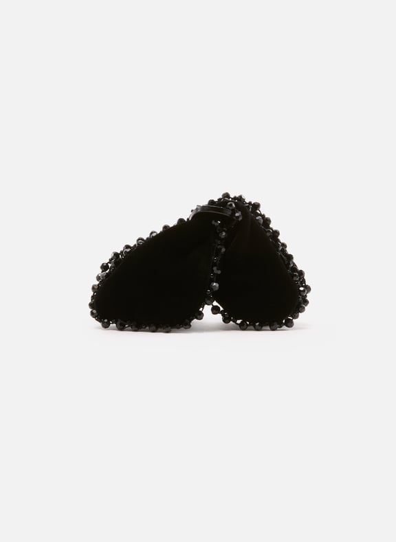 Velvet bow tie Black by AU PRINTEMPS PARIS AU PRINTEMPS PARIS Velvet bow tie Black