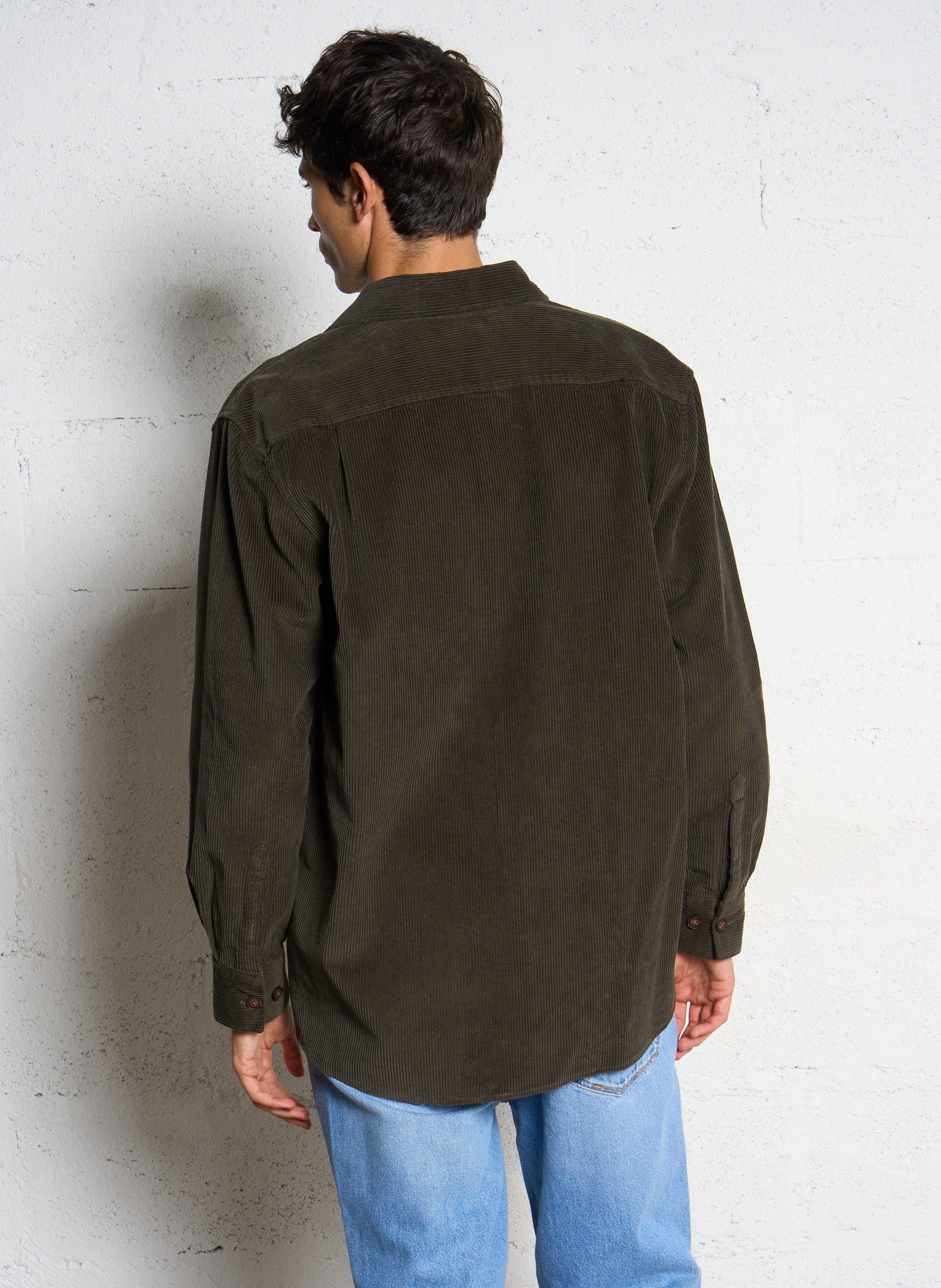 Surchemise col classique en coton ARMOR-LUX Kaki