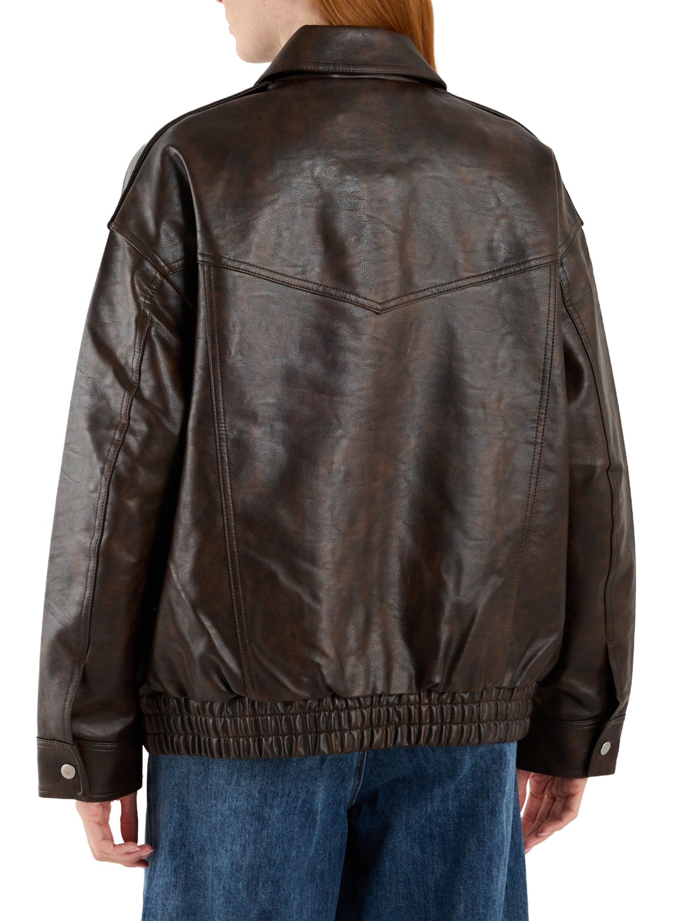 Blouson ample col classique TOPSHOP Marron