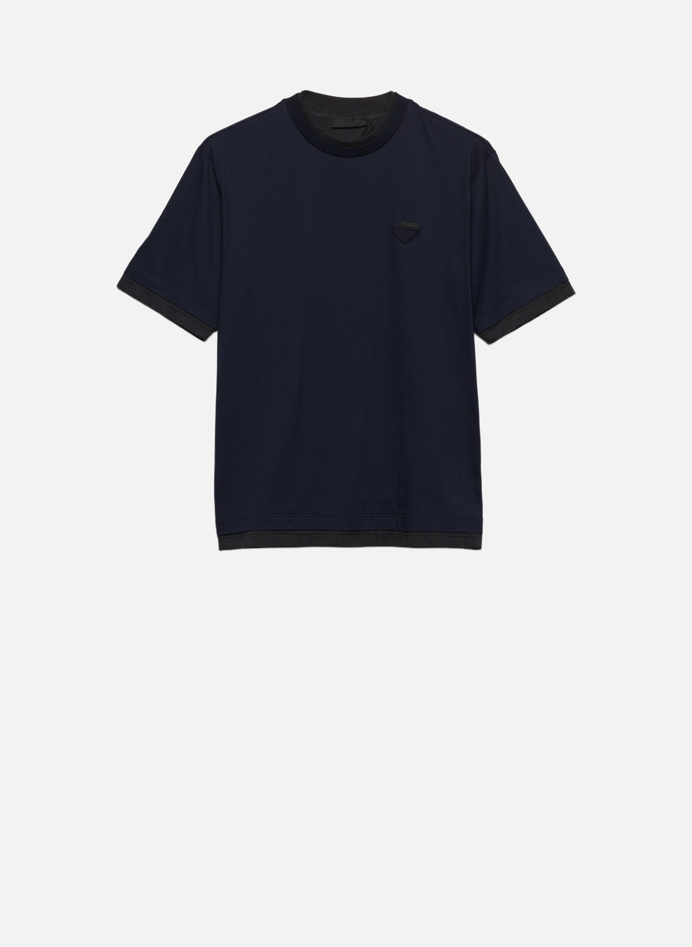 T-shirt en coton PRADA Bleu