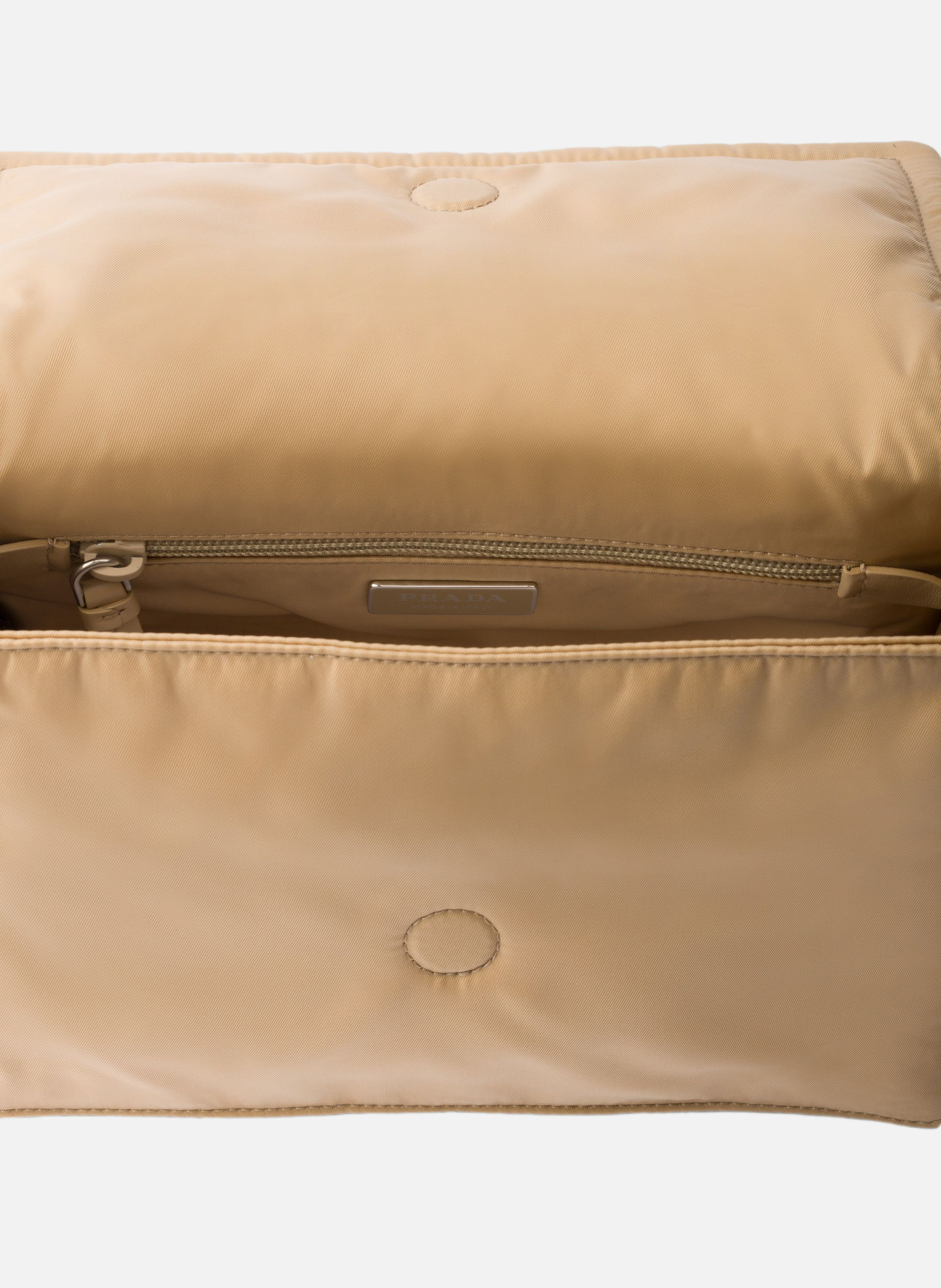 Petit sac porté épaule prada traveller en re-nylon PRADA Marron