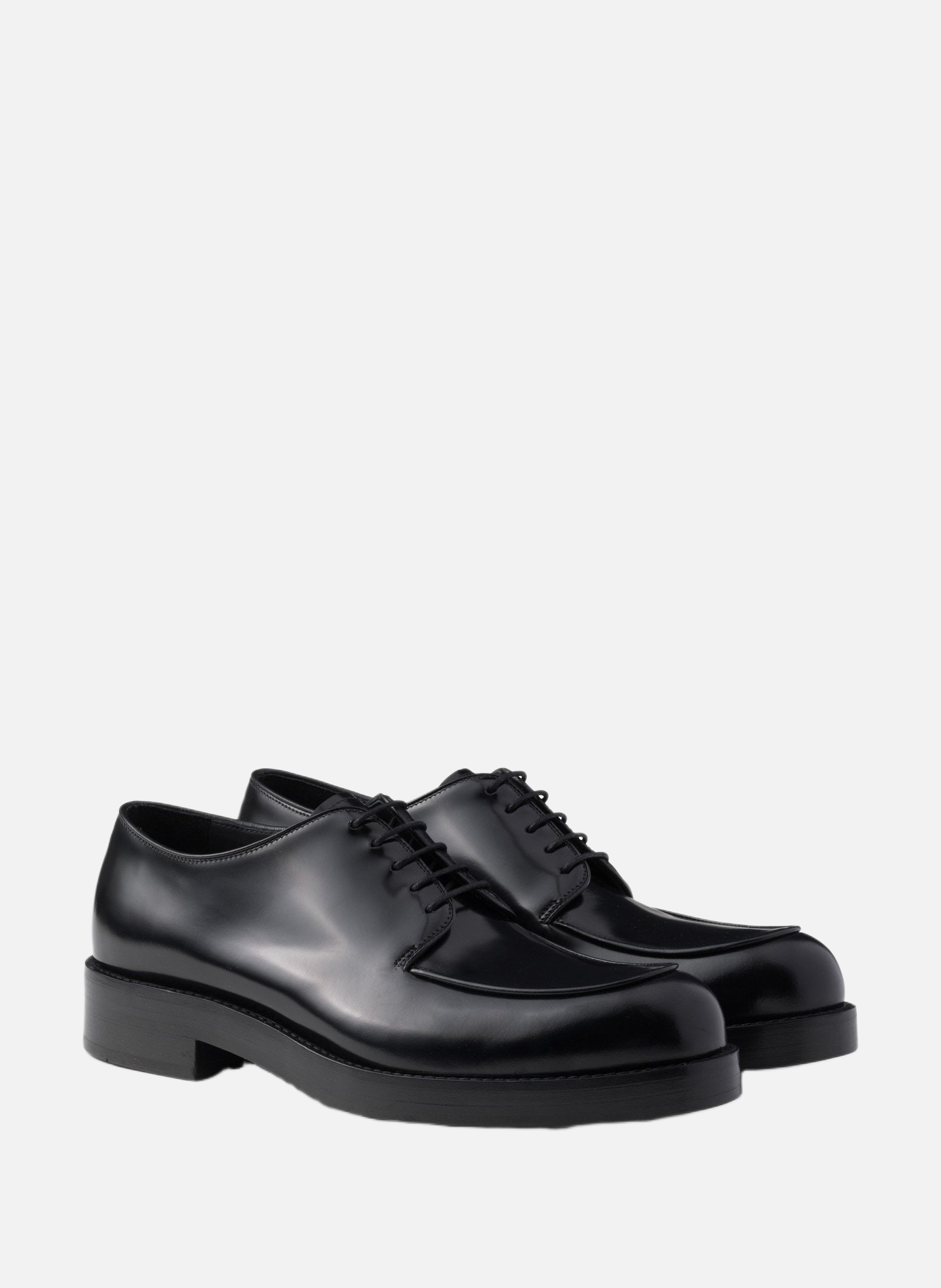 Derbies en cuir brossé PRADA Noir