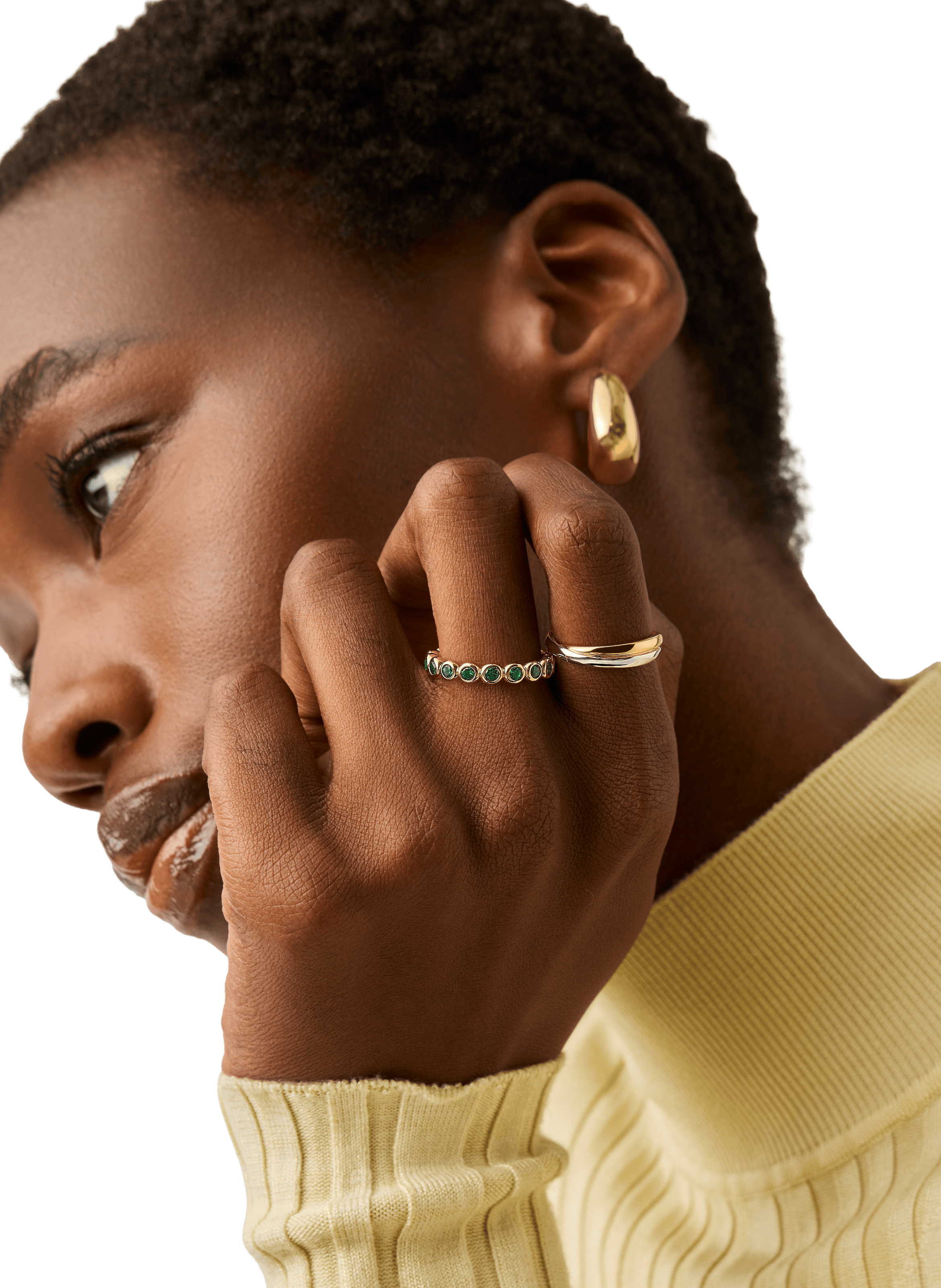 Tennis ring set with stones MISSOMA Green