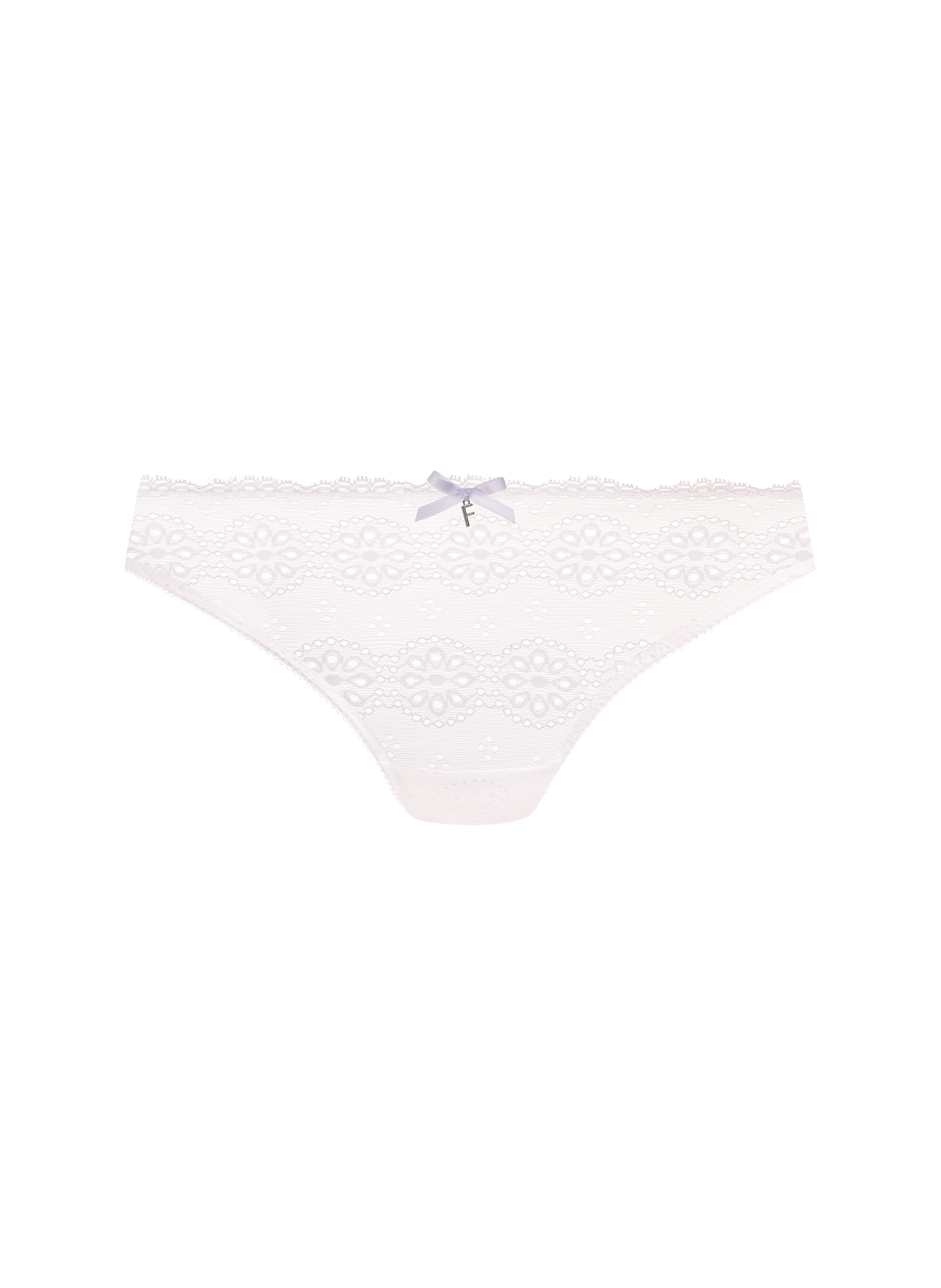 Tanga transparent en dentelle FREYA Blanc
