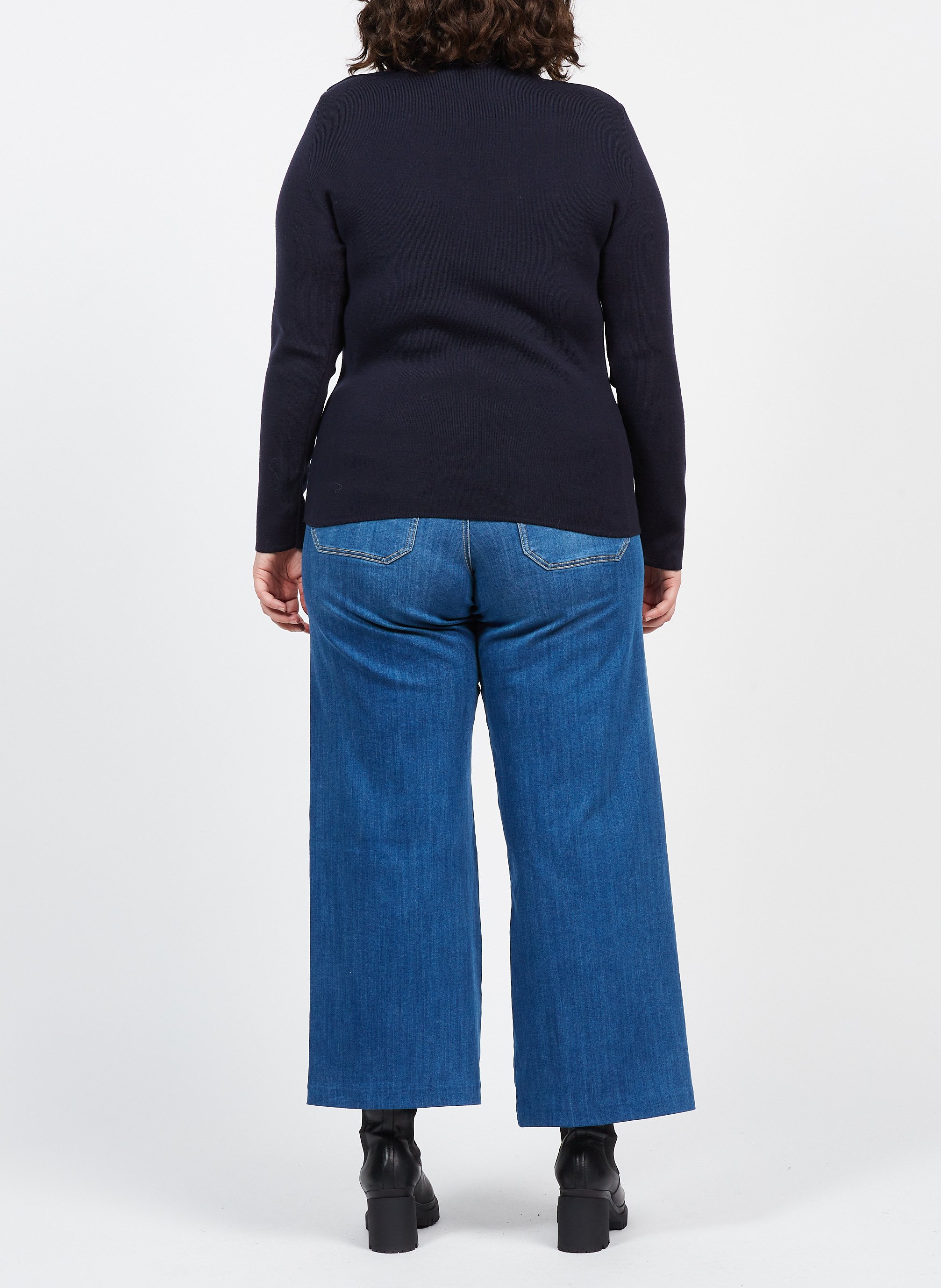 Pull col rond rayé en laine briac ARMOR-LUX Bleu