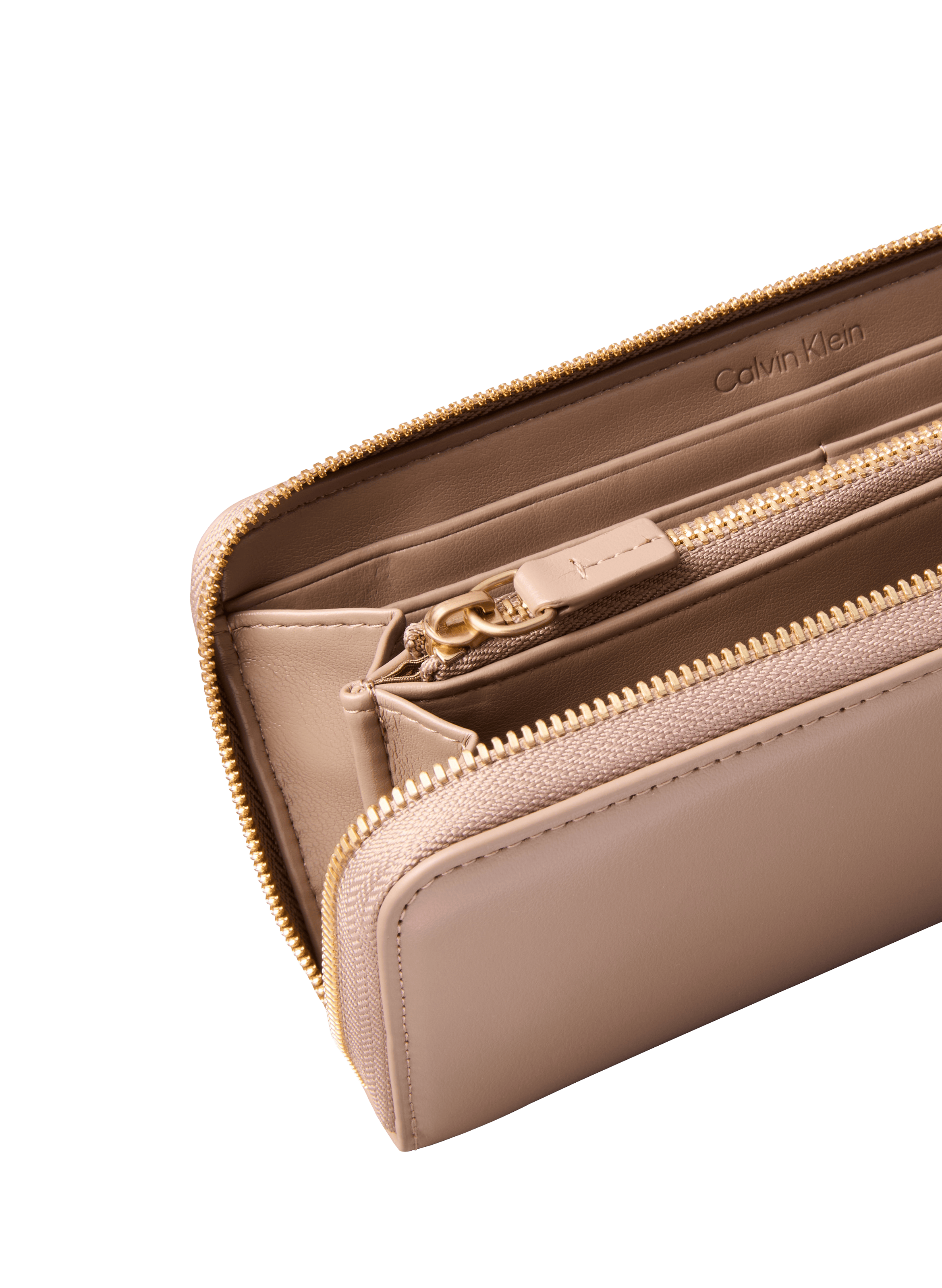  Leather wallet CALVIN KLEIN Beige