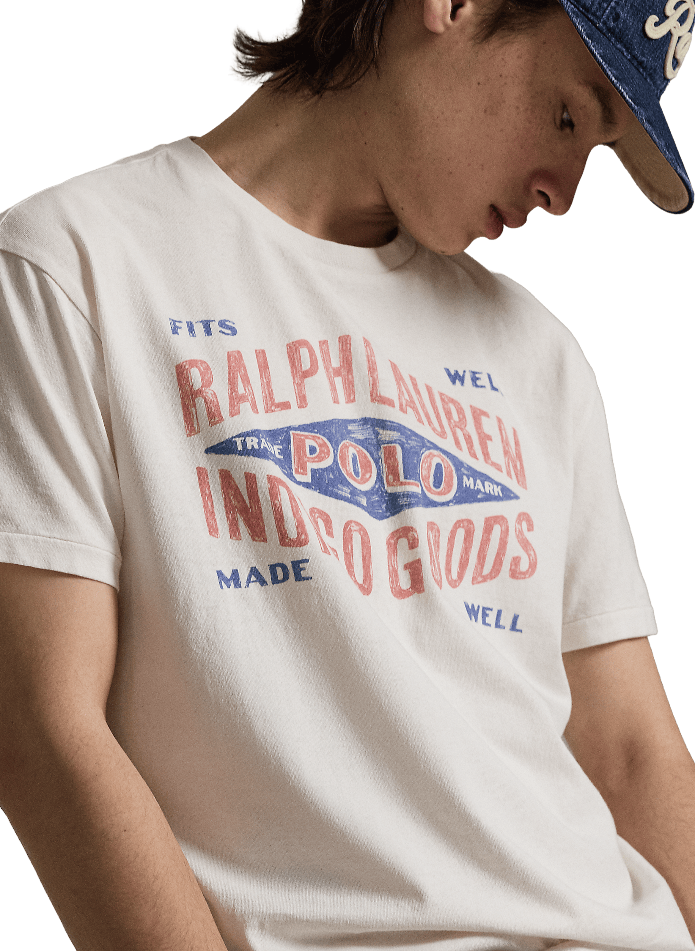 T-shirt droit imprimé en coton POLO RALPH LAUREN White