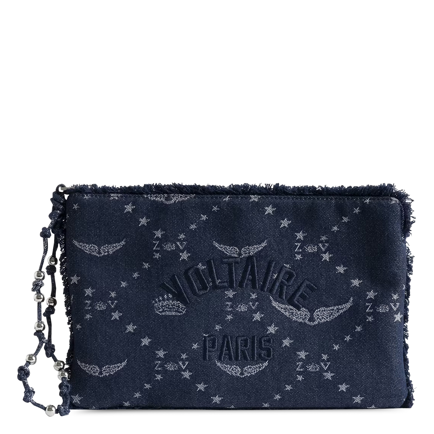Pochette en denim imprimée angel ZADIG&VOLTAIRE Bleu