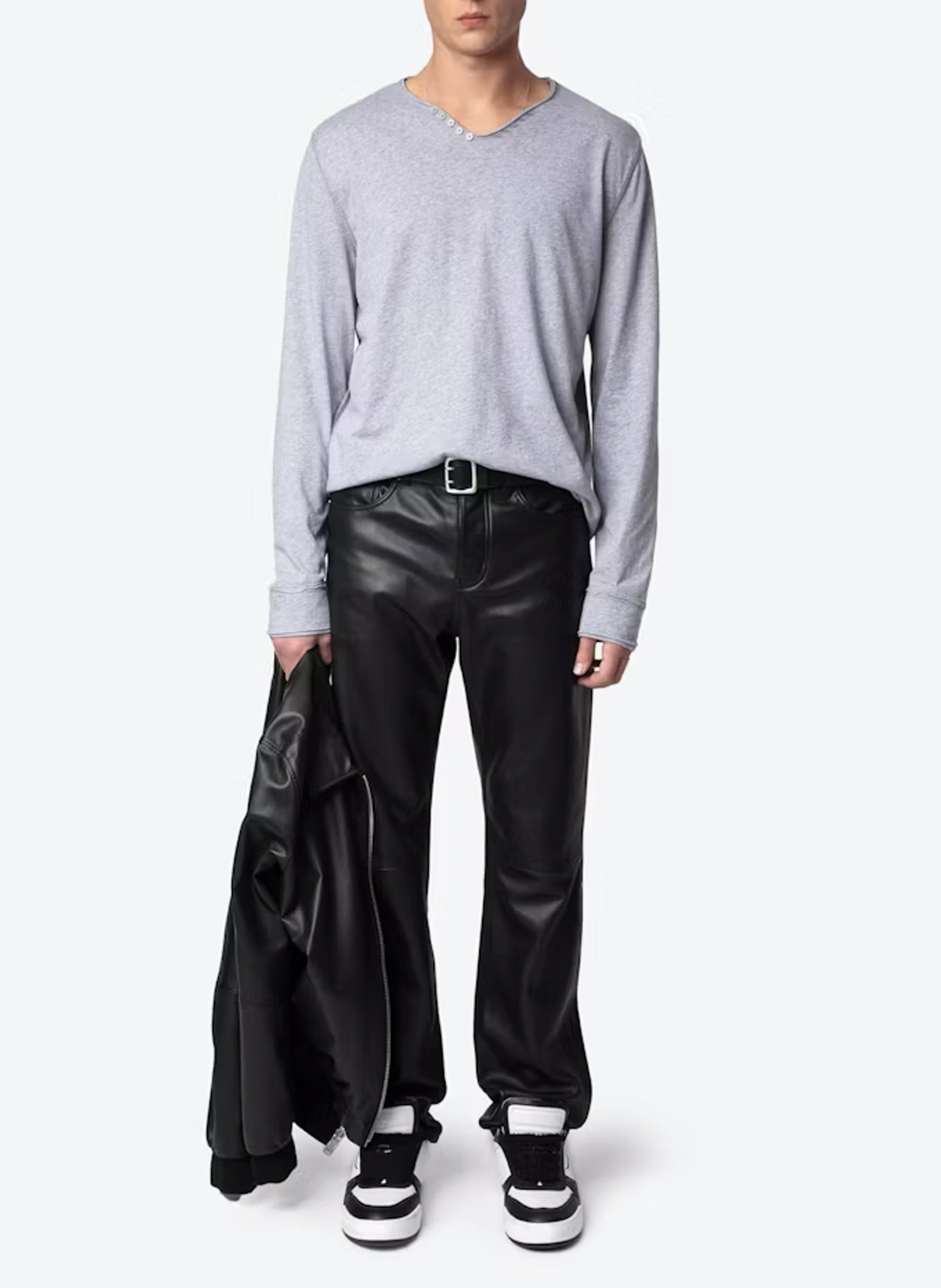 Tes-shirt droit en coton bio monastir ZADIG&VOLTAIRE Gris