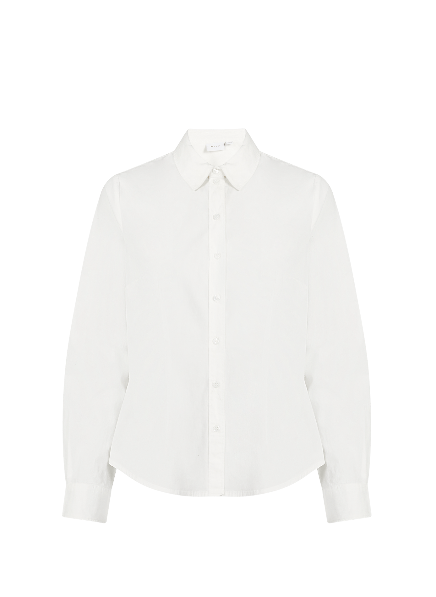 Fitted shirt in blended cotton VILA White