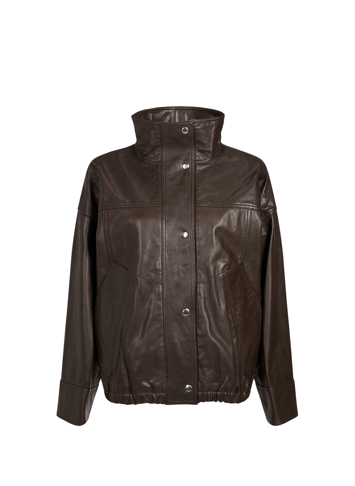 Sheepskin leather jacket ROHE FRAMES Brown