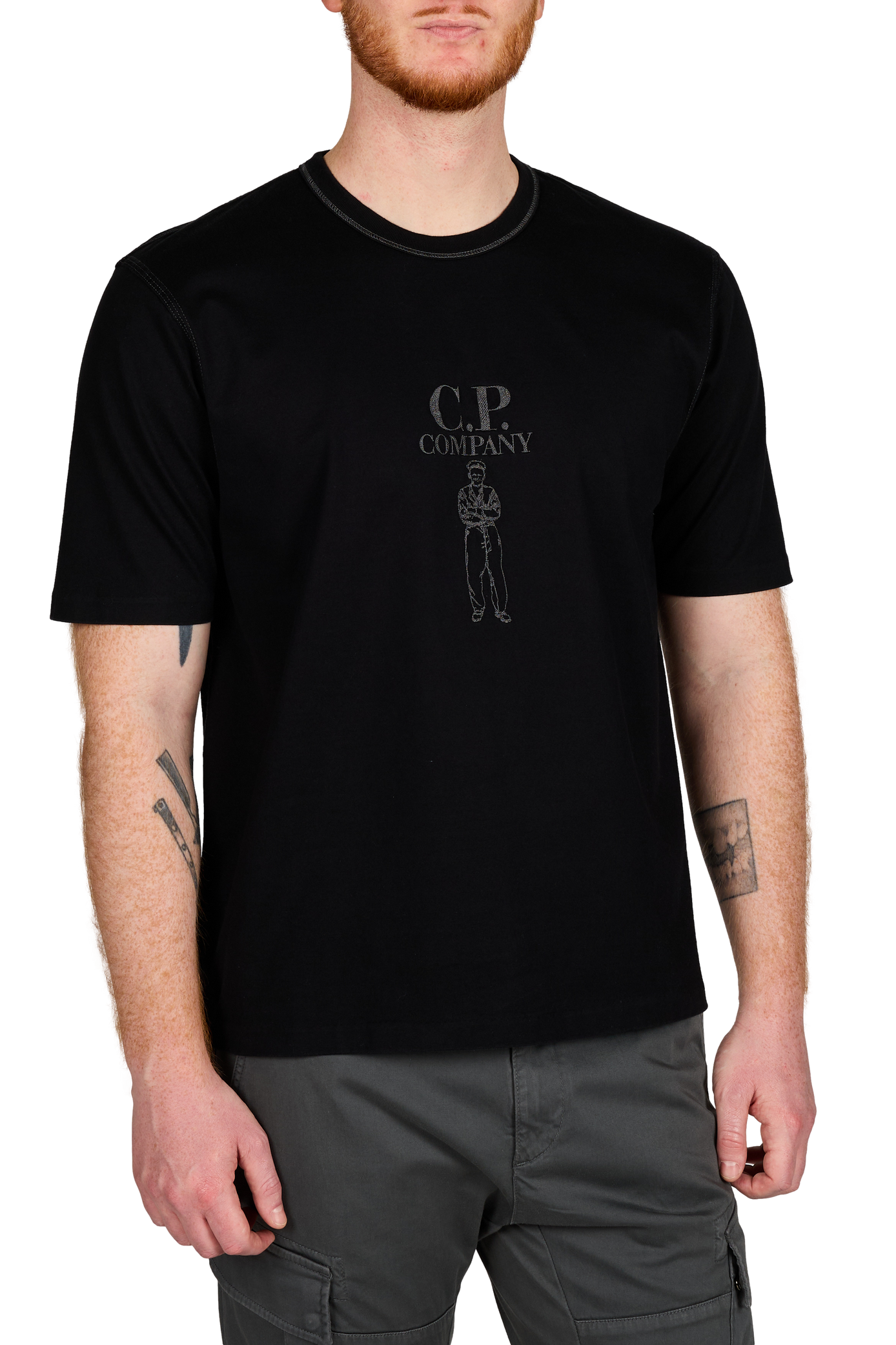 Classic Cotton T-Shirt CP COMPANY Black